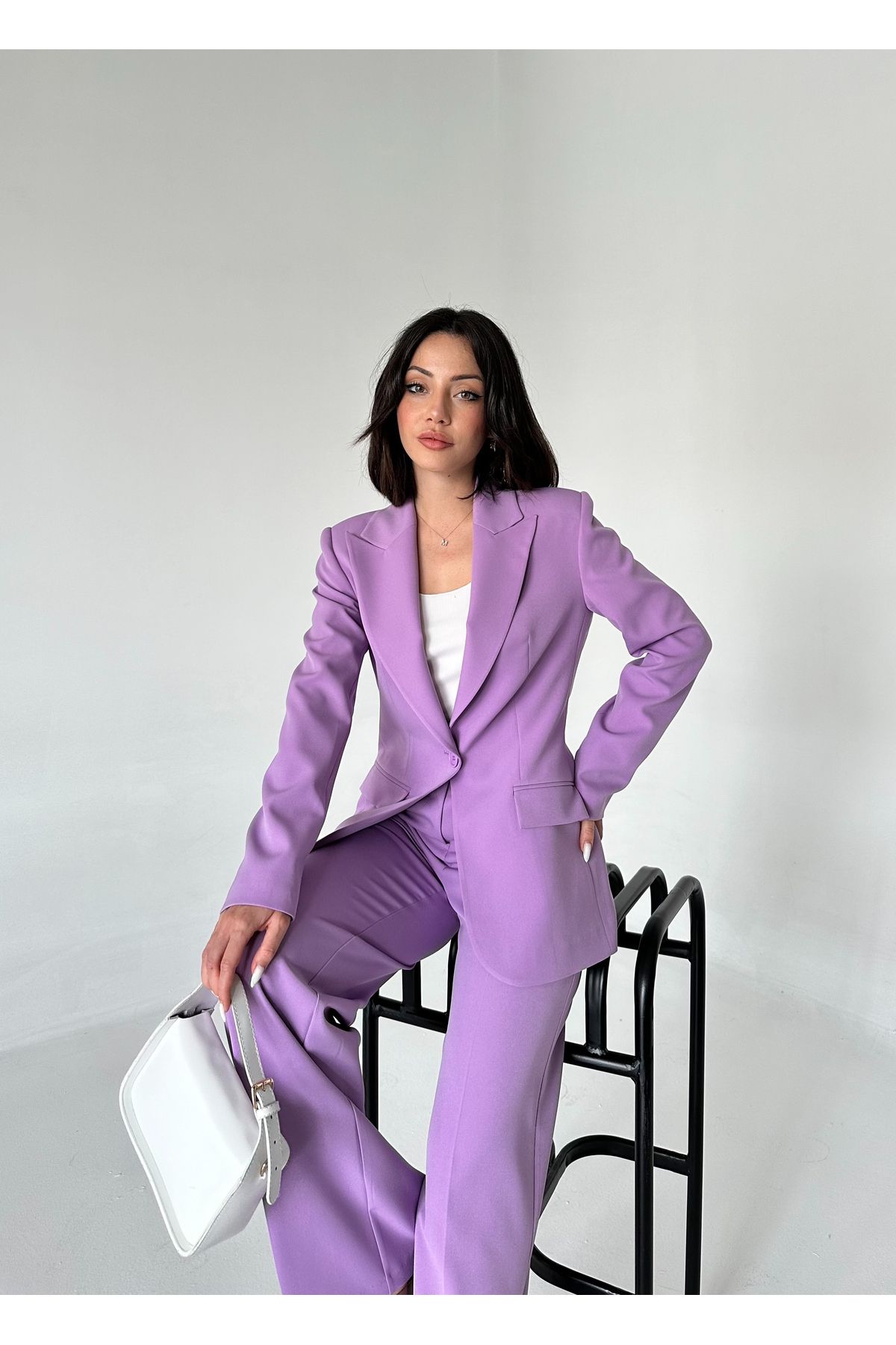 Vuntal BUTİK-Single Button Blazer Jacket and Pants Suit 2