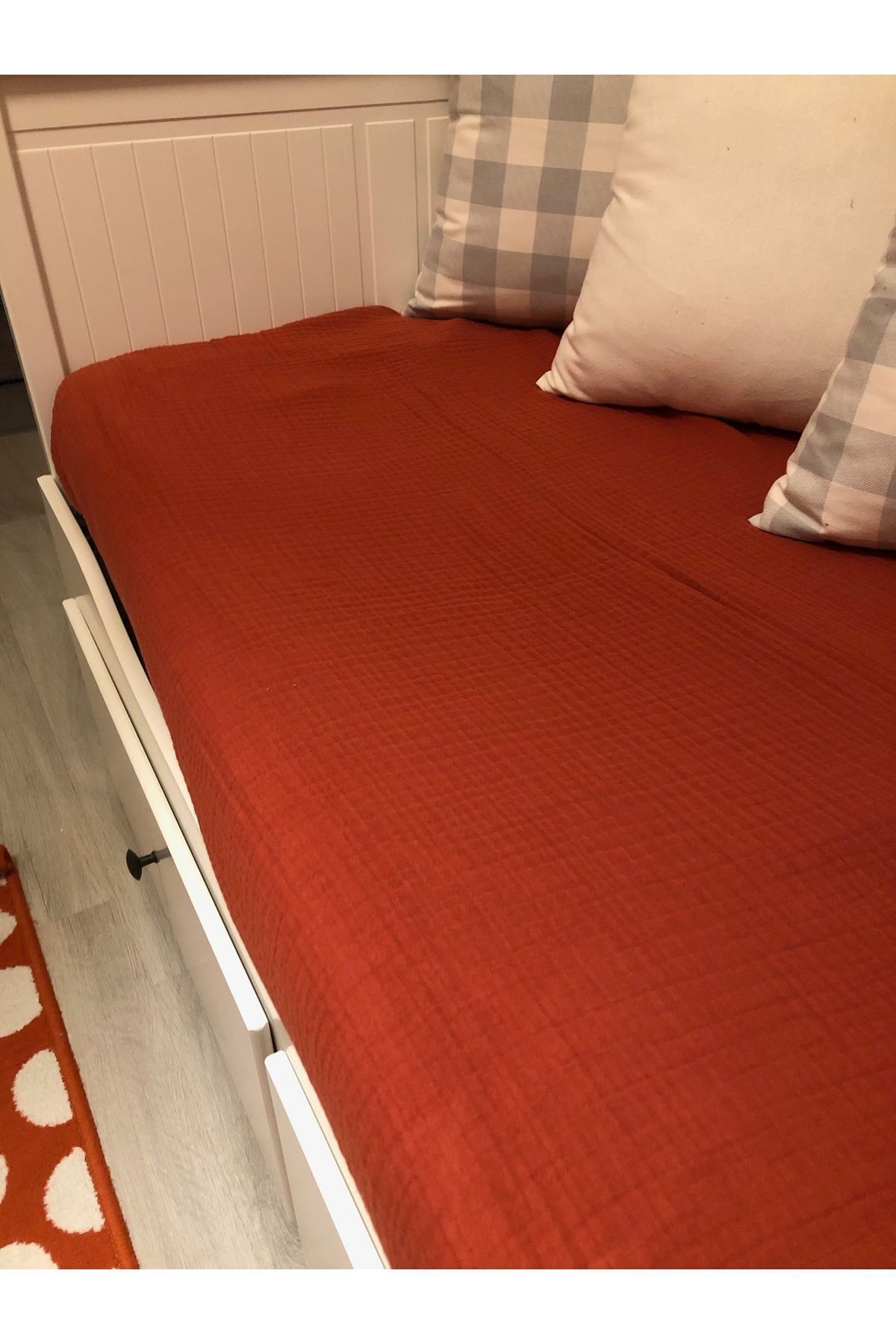 Sefaoğlu tekstil 4 Kat Müslin, %100 Pamuk , Tek Kişilik Pike , Yatak Örtüsü, 170*250 Cm 7