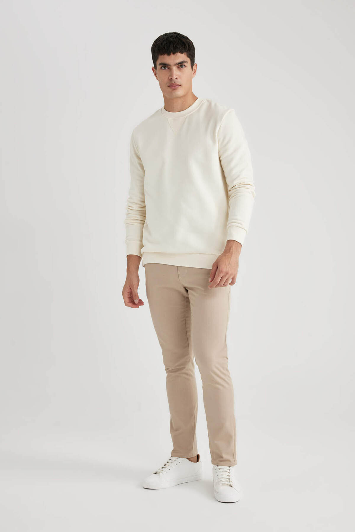 سویشرت مردانه خاکستری دفاکتو | 24Y801001178 اورجینال - تصویر 2