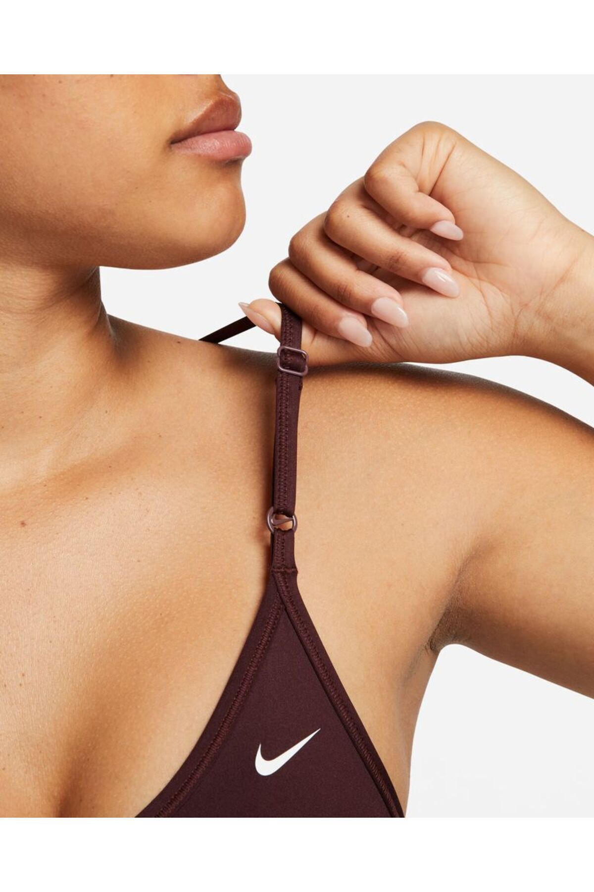 Burgundy nike sports bra deals