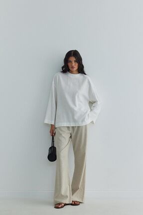The Moda Kavala Keten Karışımlı Bluz