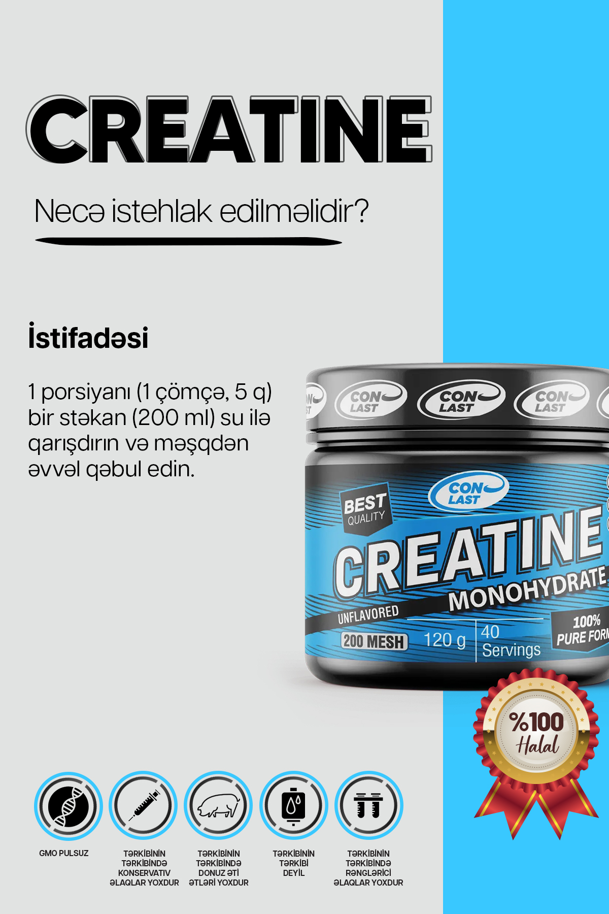 Whey Protein Çikolatalı 2000gr\arginine 300gr\ceratine Monhhydrate300gr 9