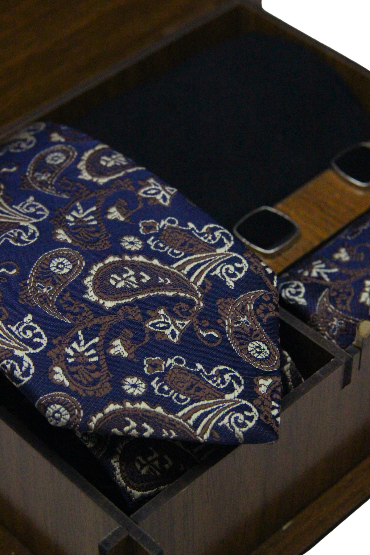 کراوات مردانه آبی سرمه ای Elegante Cravatte | KTLPRM02 اورجینال - تصویر 3