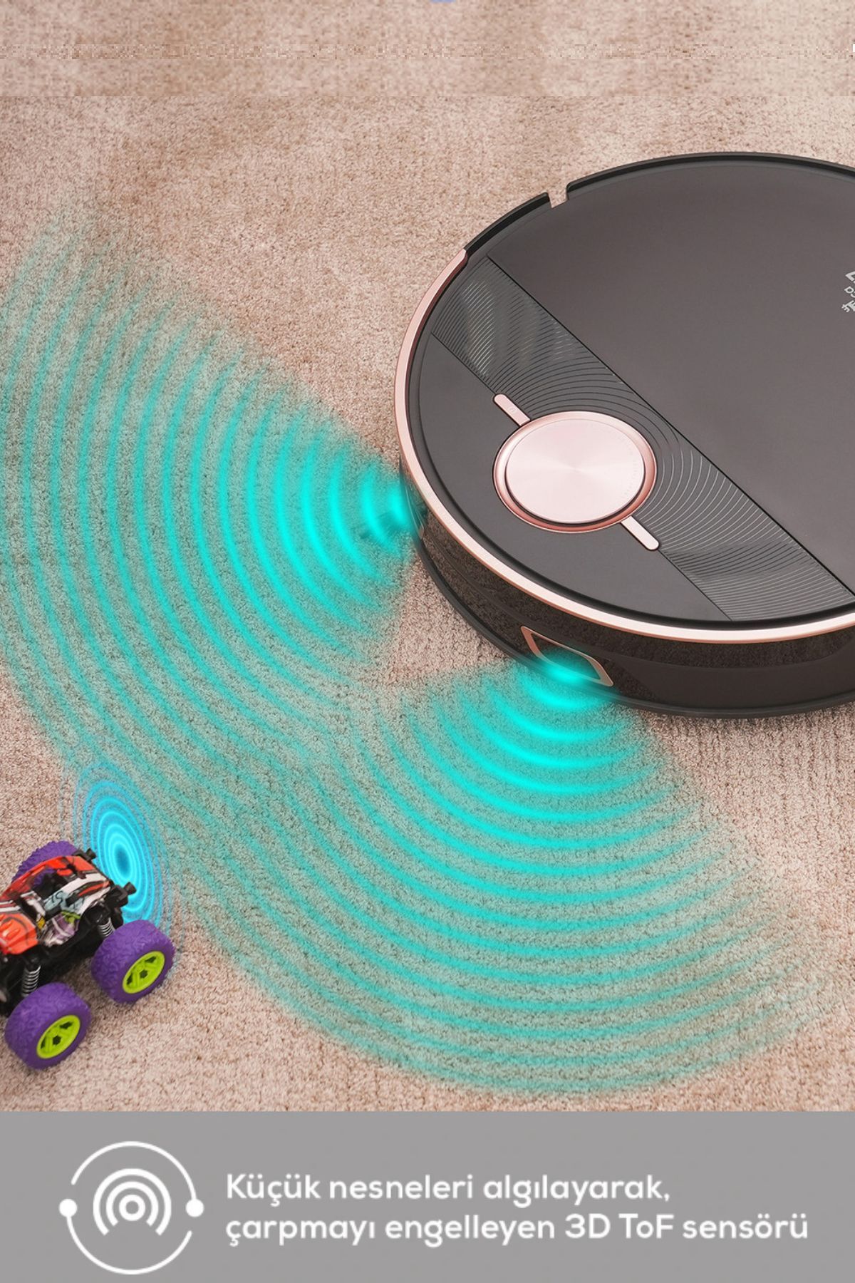 Vantuz Off-road Premium 3in1 Otomatik Toz Hazneli Konuşan Robot Süpürge 5
