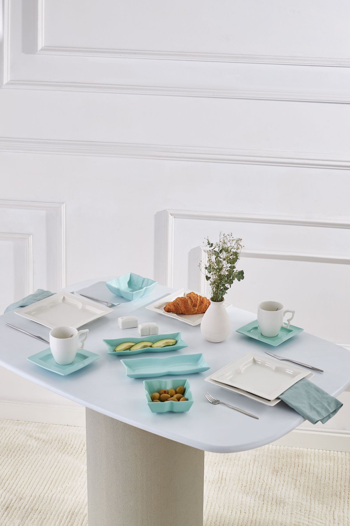 Karaca-Winx 6-Personen-28-teiliges Frühstücksset, quadratisch, grün 2
