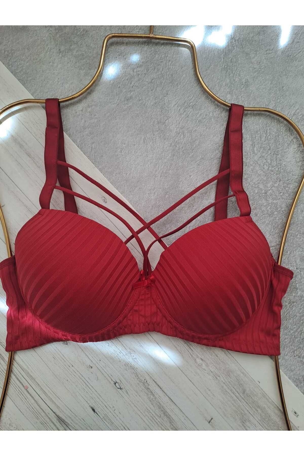 NARIYA  Kadın Büyük Beden C Cup Toparlayıcı Sütyen Günlük Boş Cup Balenli Toplayıcı Sütyen Yarım Atlet - Görsel 7