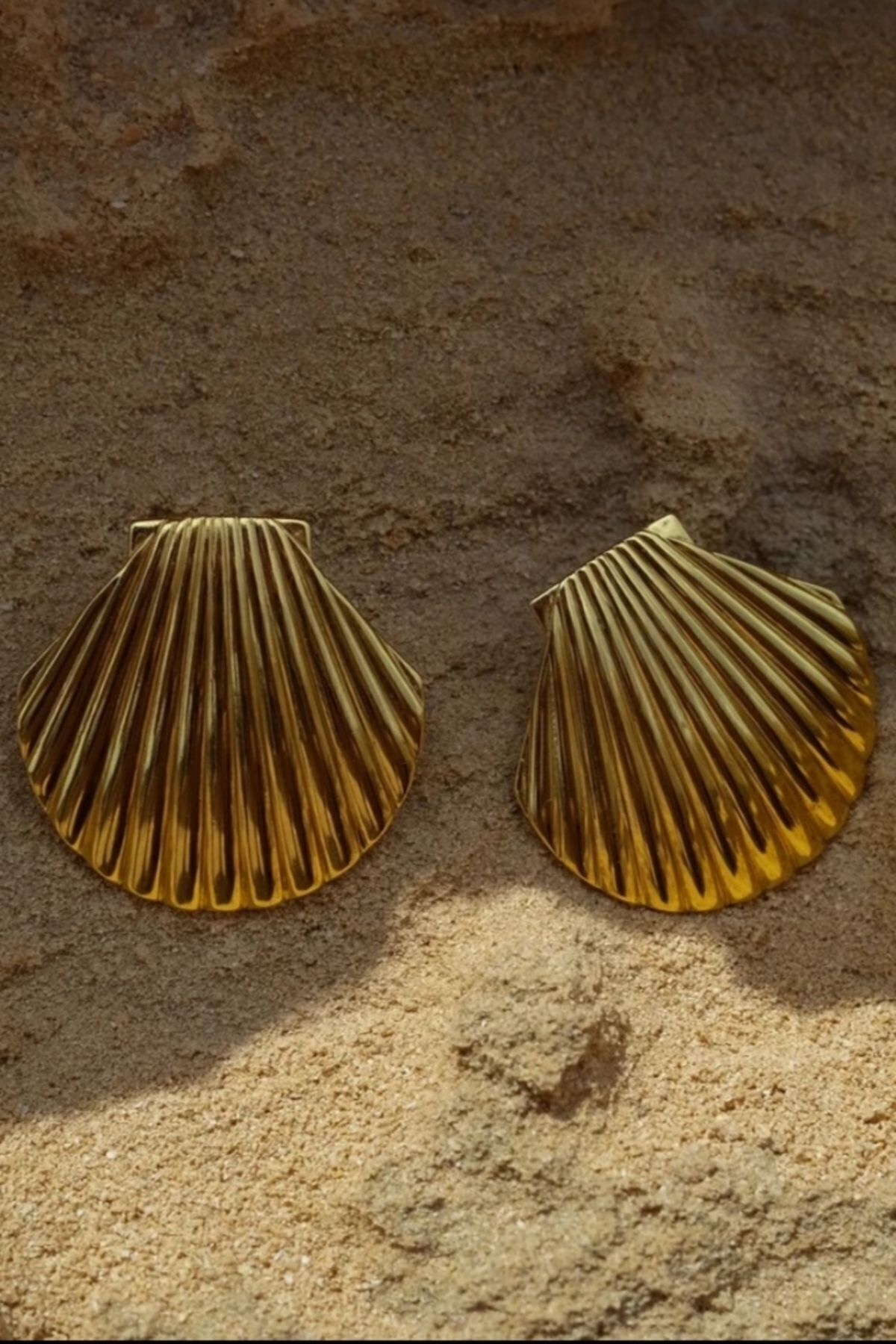 Deniz Kabugu Gold Küpe 3