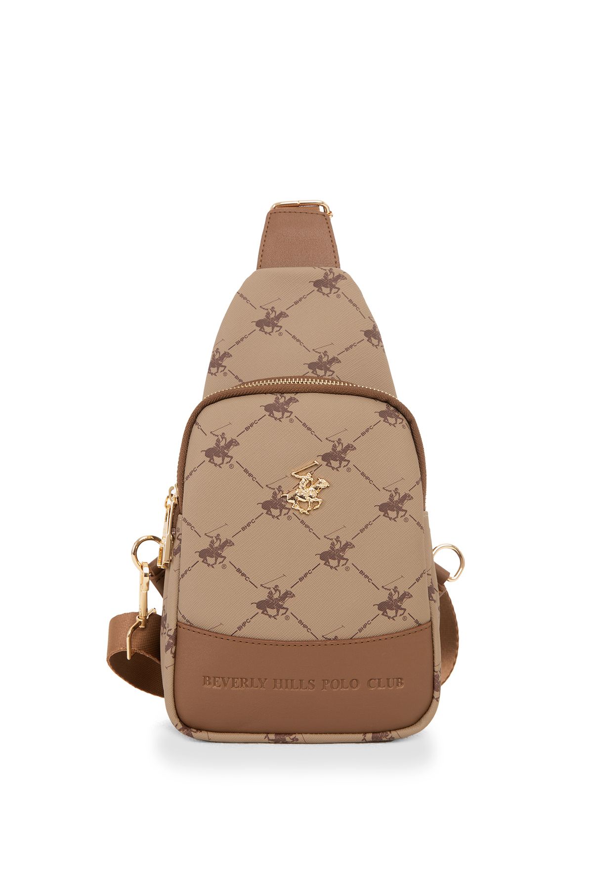 Beverly Hills Polo Club-حقيبة كروس نسائية بلون مينك فاتح - 05BHPC109 2