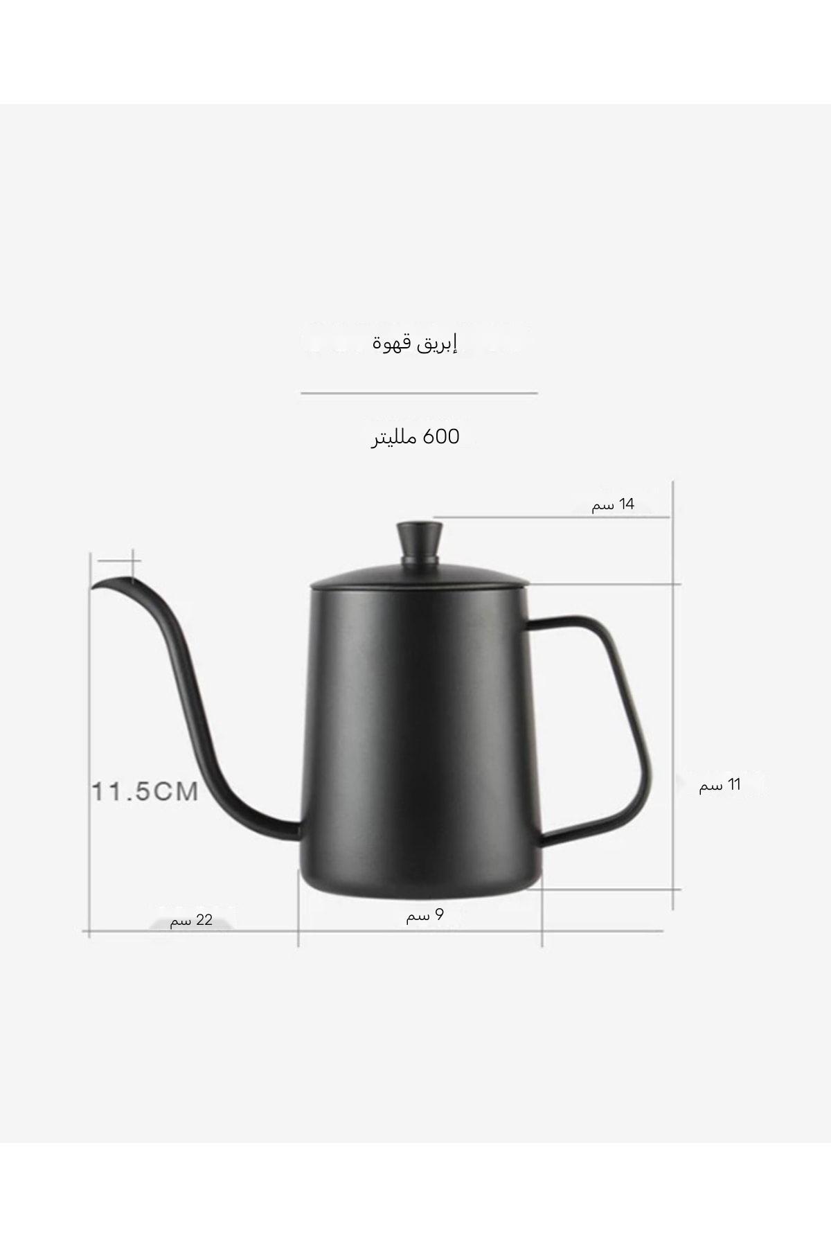 صنبور تحضير القهوة بفلتر الماعز الأسود مع غطاء 600...