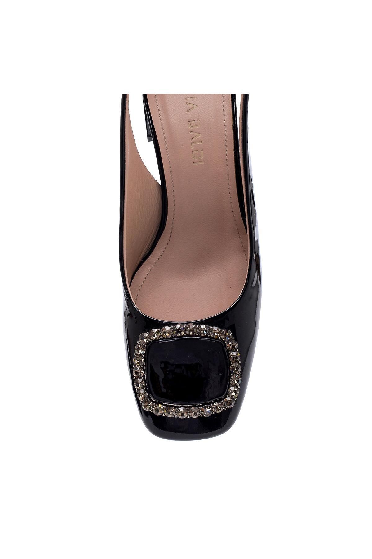 Sofia Baldi-Petra Black Patent Leather - Women's Thick Heel Shoes 3