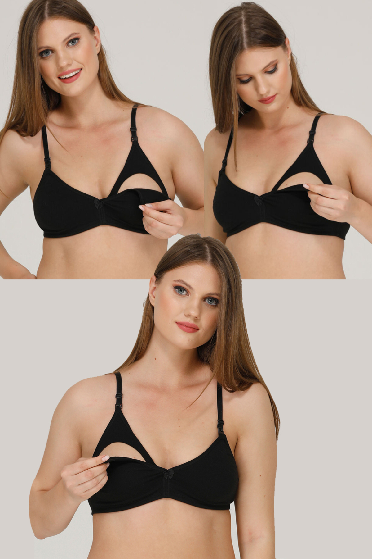 par lingerie pl 3LÜ EMZİRME SÜTYENİ SİYAH