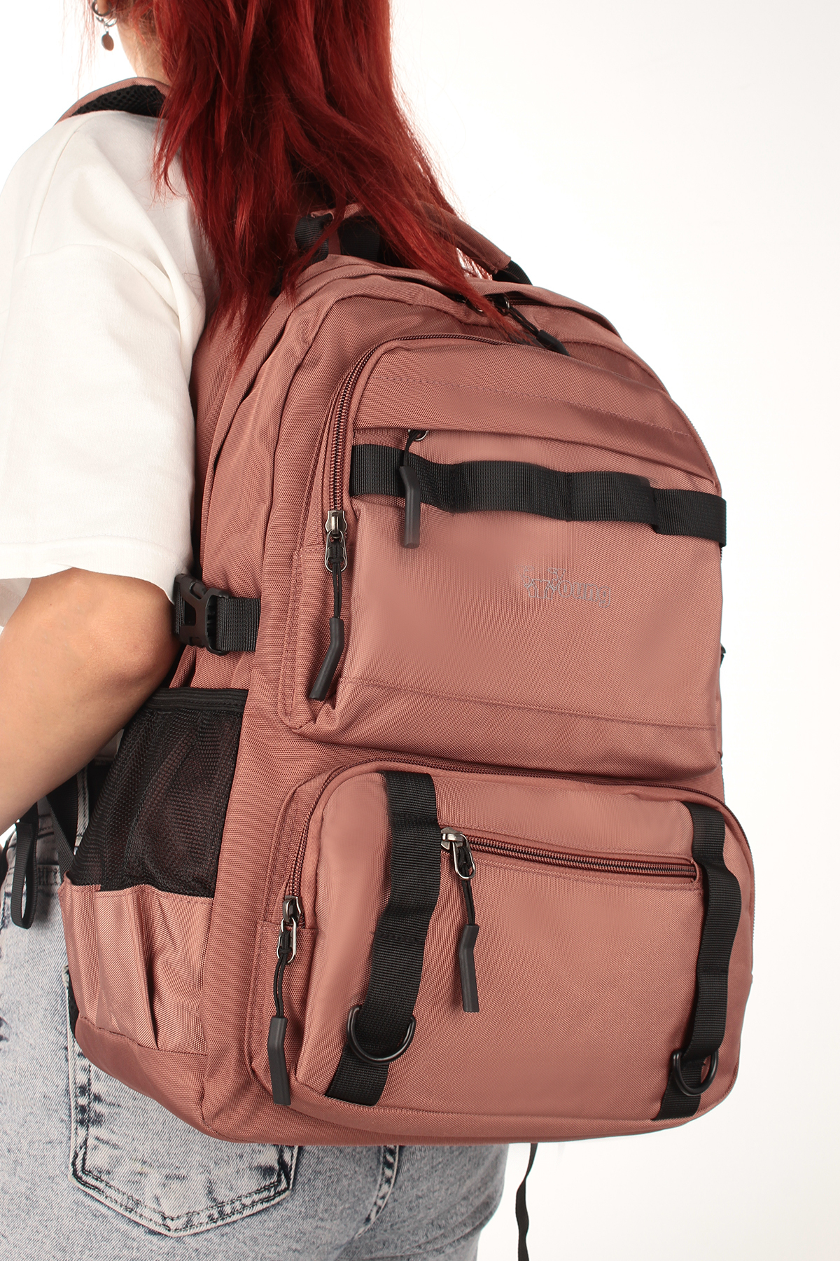  کوله پشتی مدرسه ای یانگ مدل 51542 ضد آب با محفظه لپ تاپ صورتی