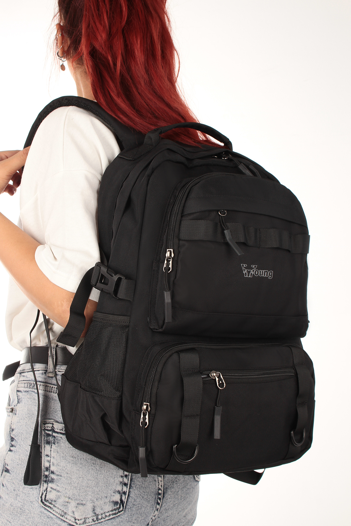  کوله پشتی مدرسه ای یانگ مدل 51542 ضد آب با محفظه لپ تاپ، مشکی