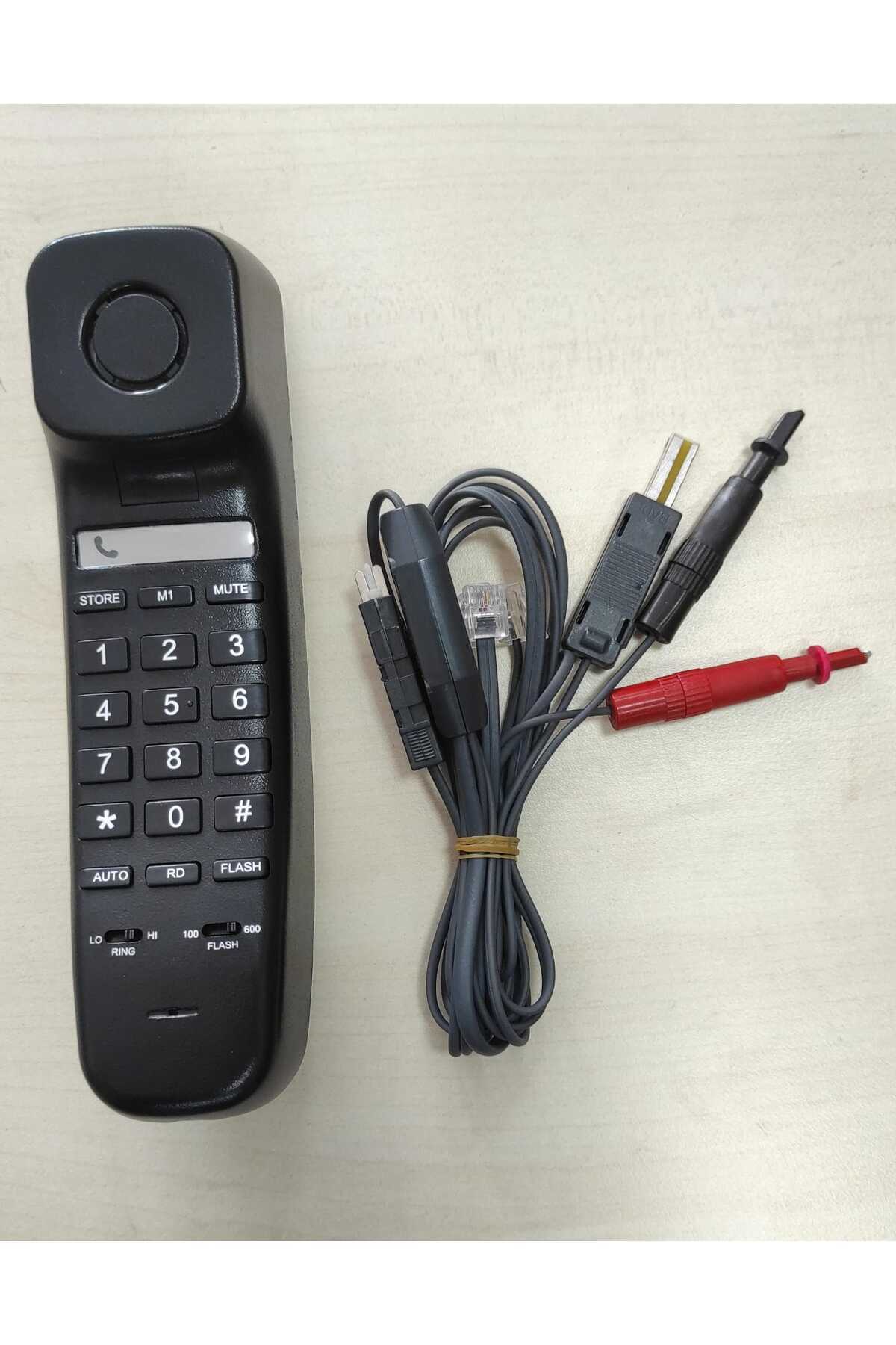 Test Telefonu Siyah (kesmeli Kesmesiz Test Kablolu)