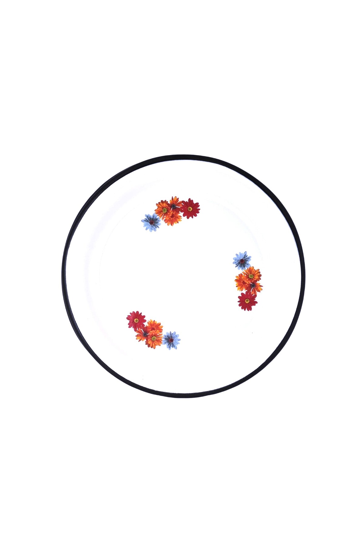 emaye sini dekorlu nostalji emaye sofra meyvelik 65 cm