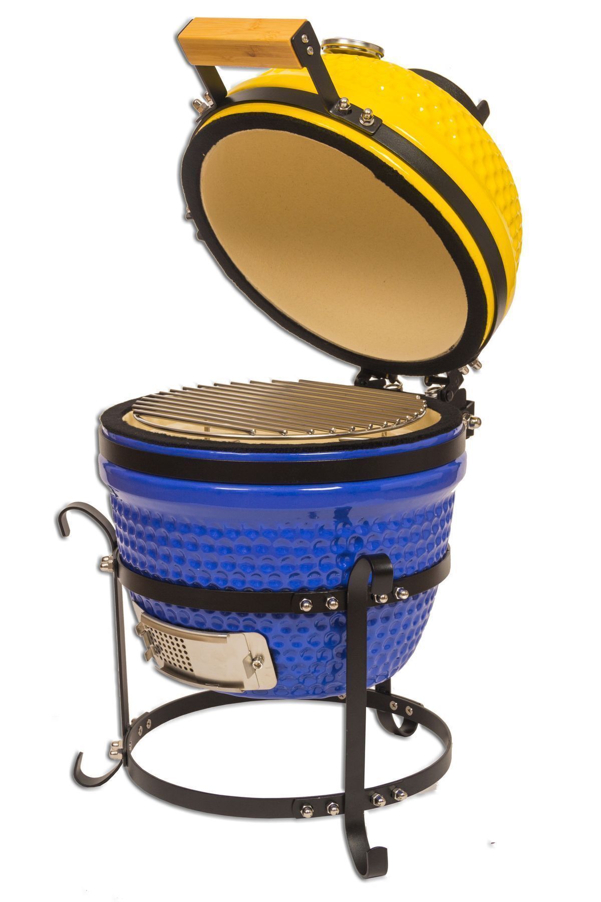 Kamado 13" Sarı / lacivert Taraftar Seramik Barbekü 3
