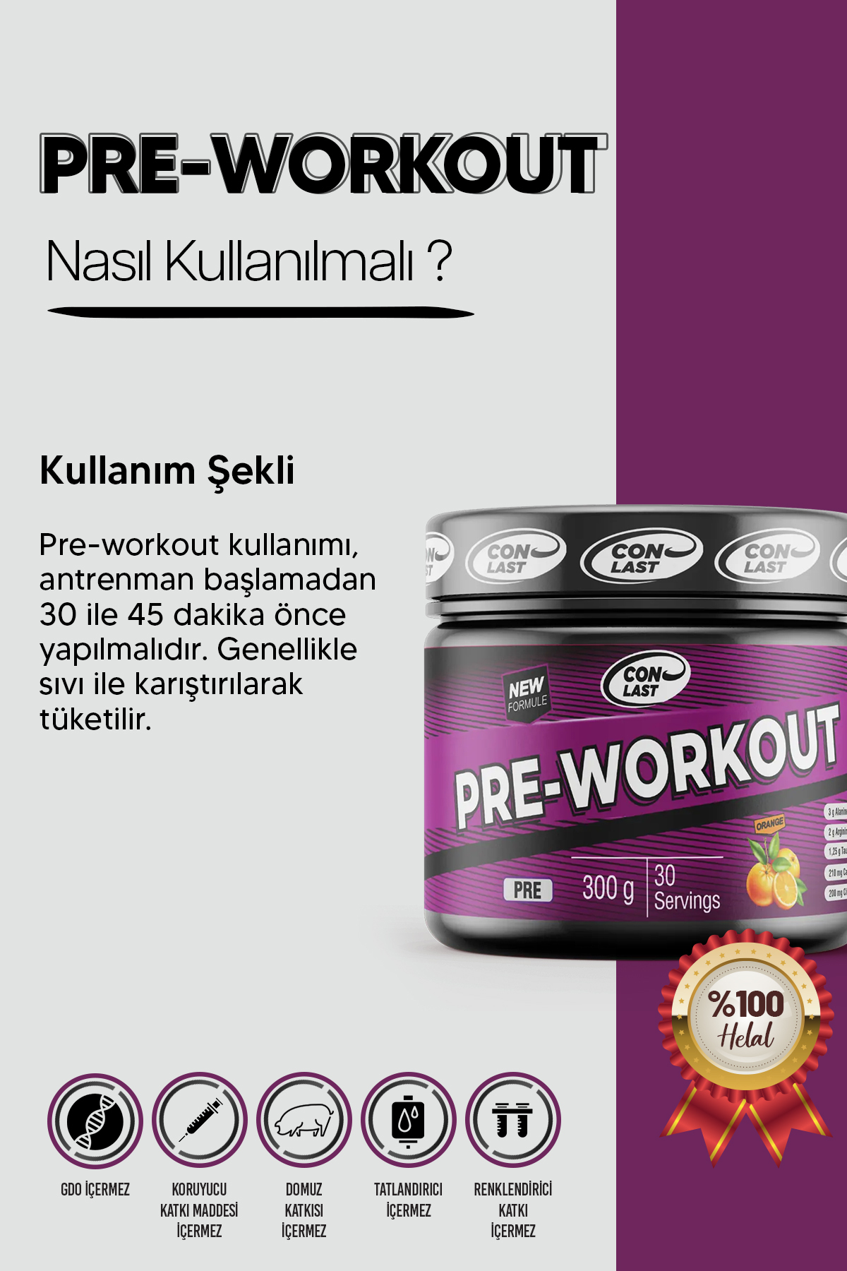 Pre-workout 300 Gr/bcaa 300 Gr/creatine Monohydrate 300 gr 7