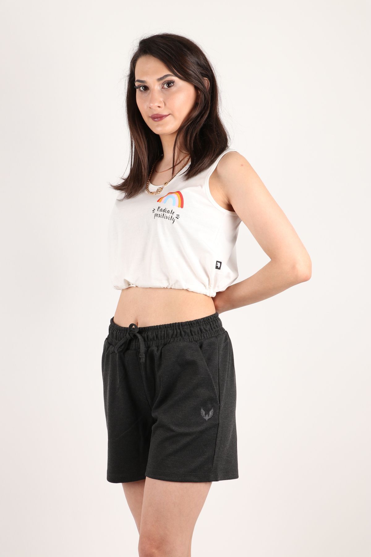Rich-Pantaloni scurti sport negri pentru femei 2