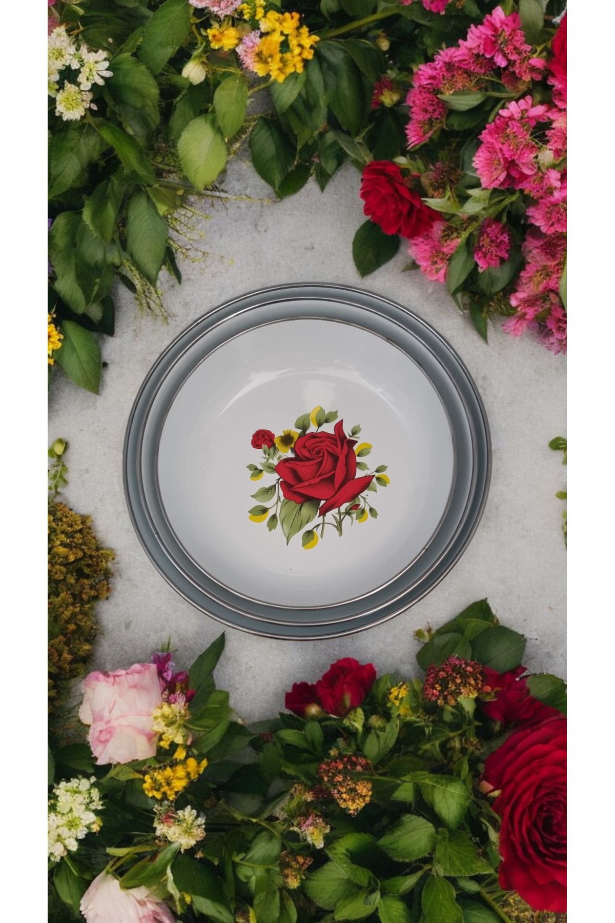 Emaye Çok Amaçlı Tabak 20-22-24 Cm