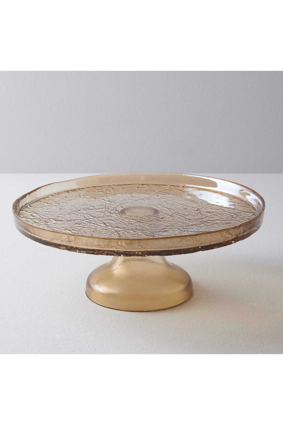Gleam 25 Cm Ayaklı Servis Amber