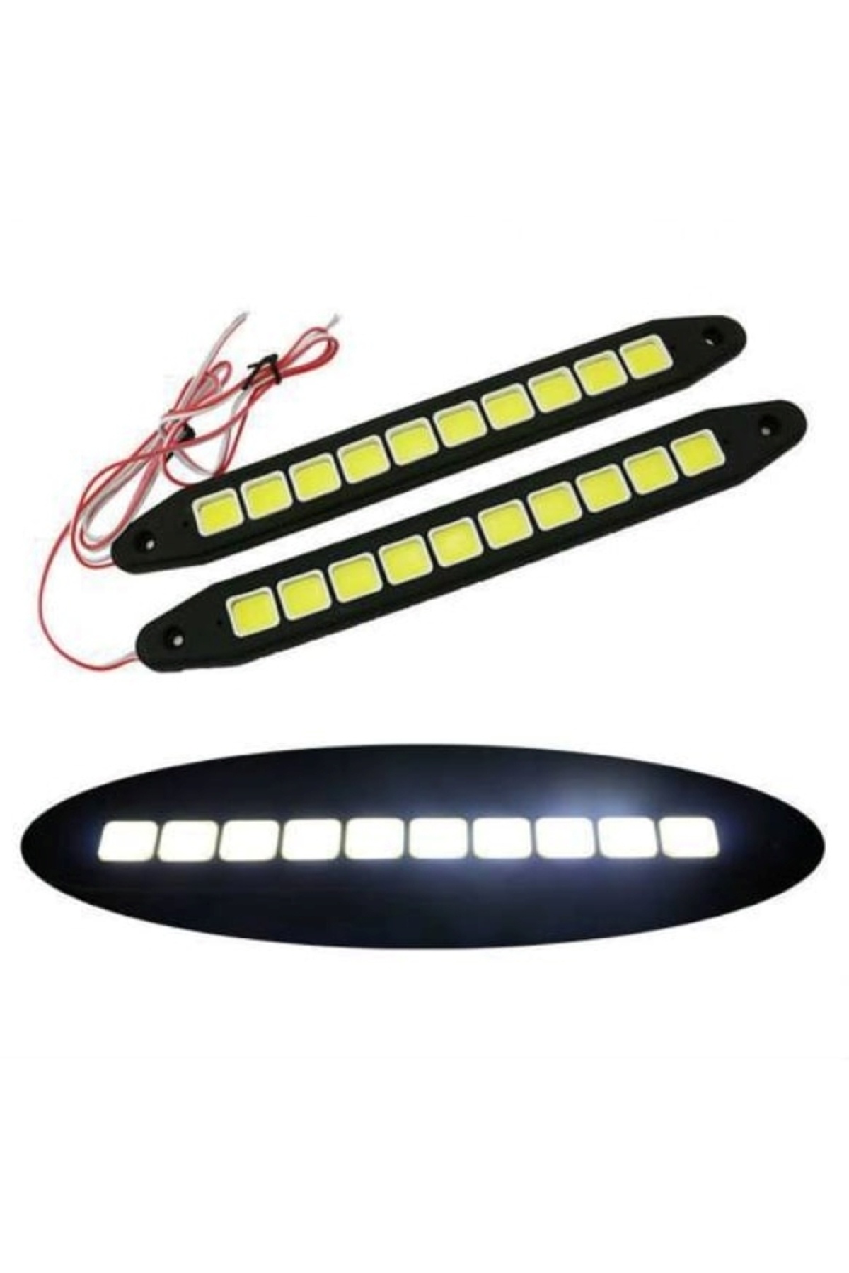 OTO H.İ.T. GÜNDÜZ LEDİ GÜNDÜZ FARI UNİVERSAL UYUMLU SU GEÇİRMEZ ELASTİK ESNEK 12V