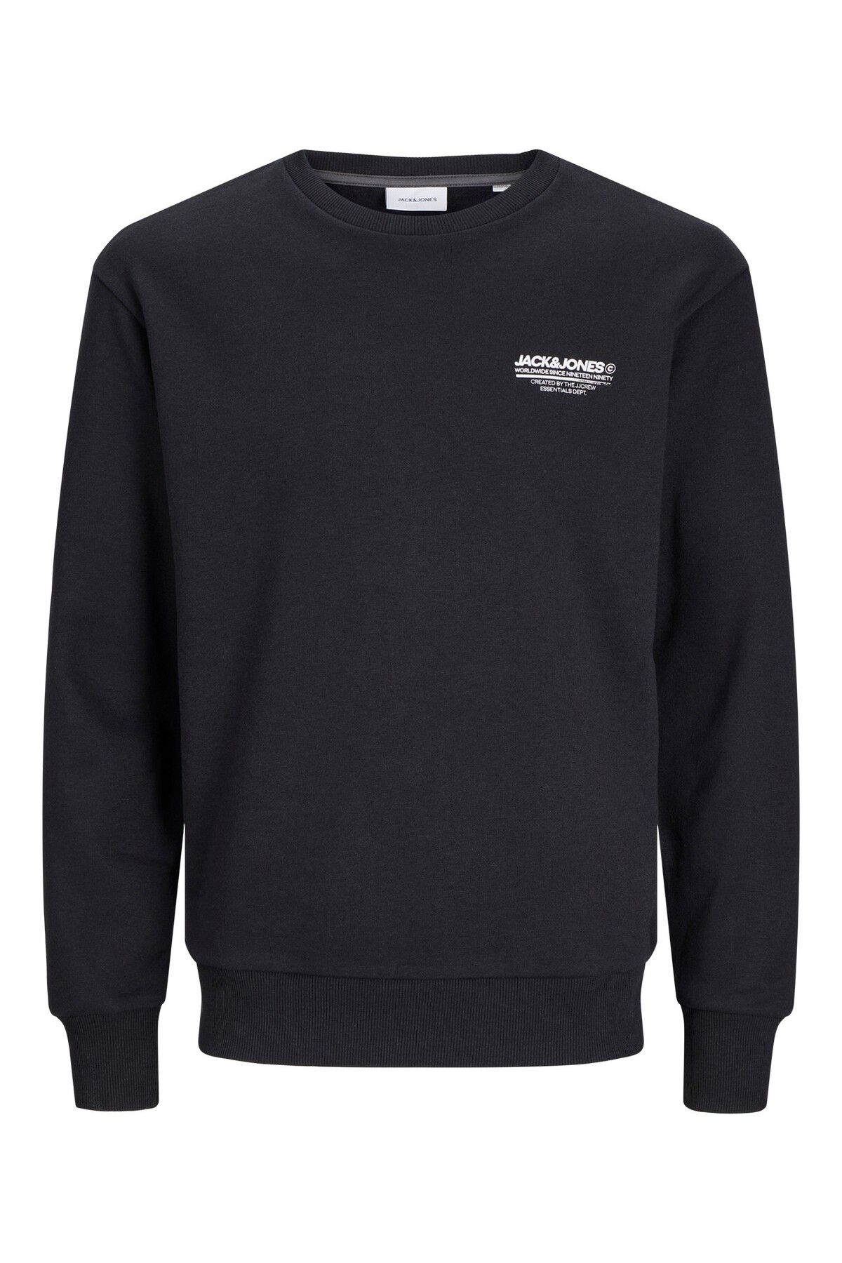 Jack Jones Jack Jones Men s Black Sweatshirt Round Neck Comfortable Fit Long Sleeve 12256831 Trendyol