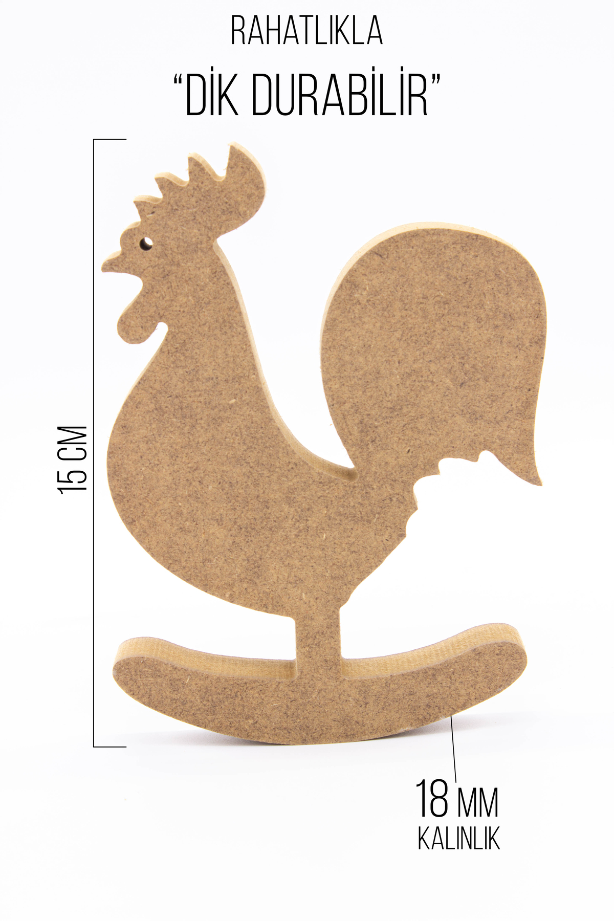 na neşeli ahşap Okul Öncesi Etkinlik 15 cm 18 mm Horoz ahşap Boyama Seti.. Eğitici Ahşap Boyası. Oyuncak Figür
