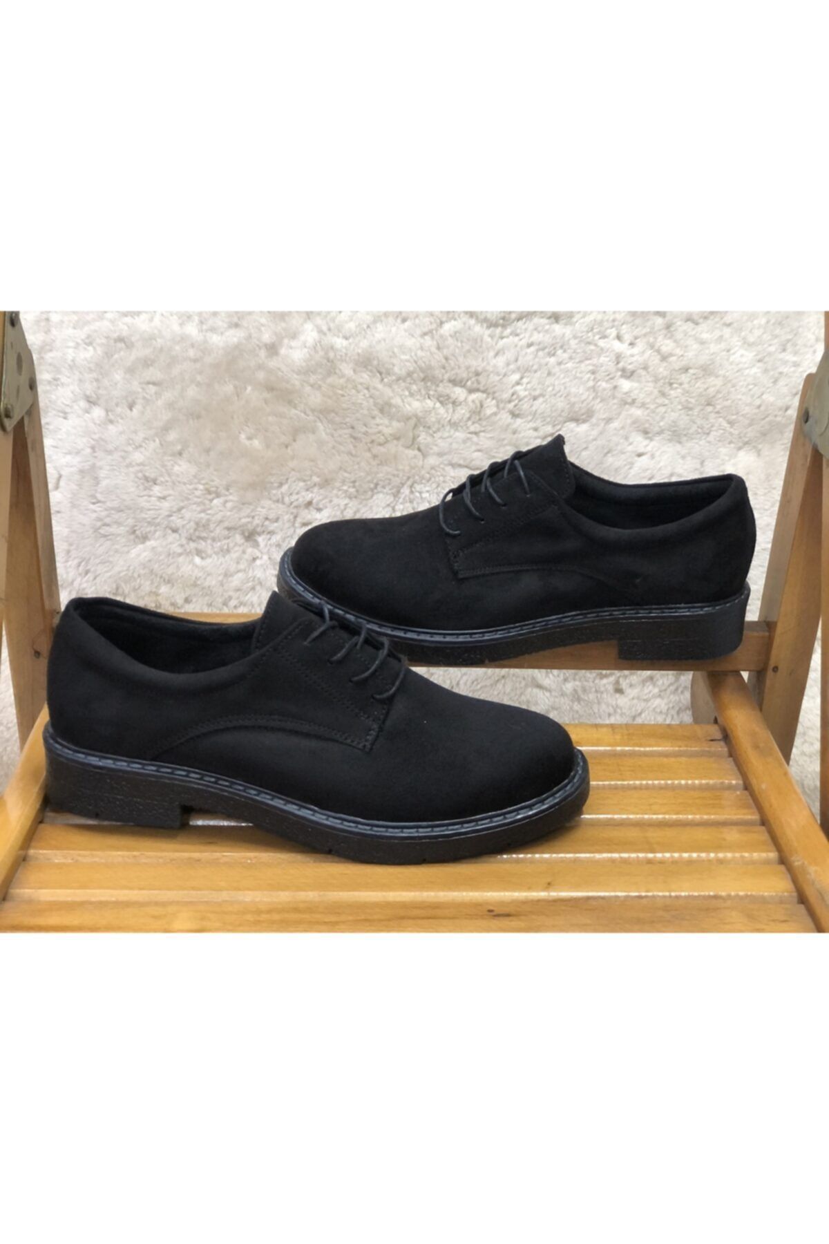 KAFKASLAR AYAKKABI Unisex Ipli Kaymaz Taban Süet Klasik Model Oxfort Ayakkabı