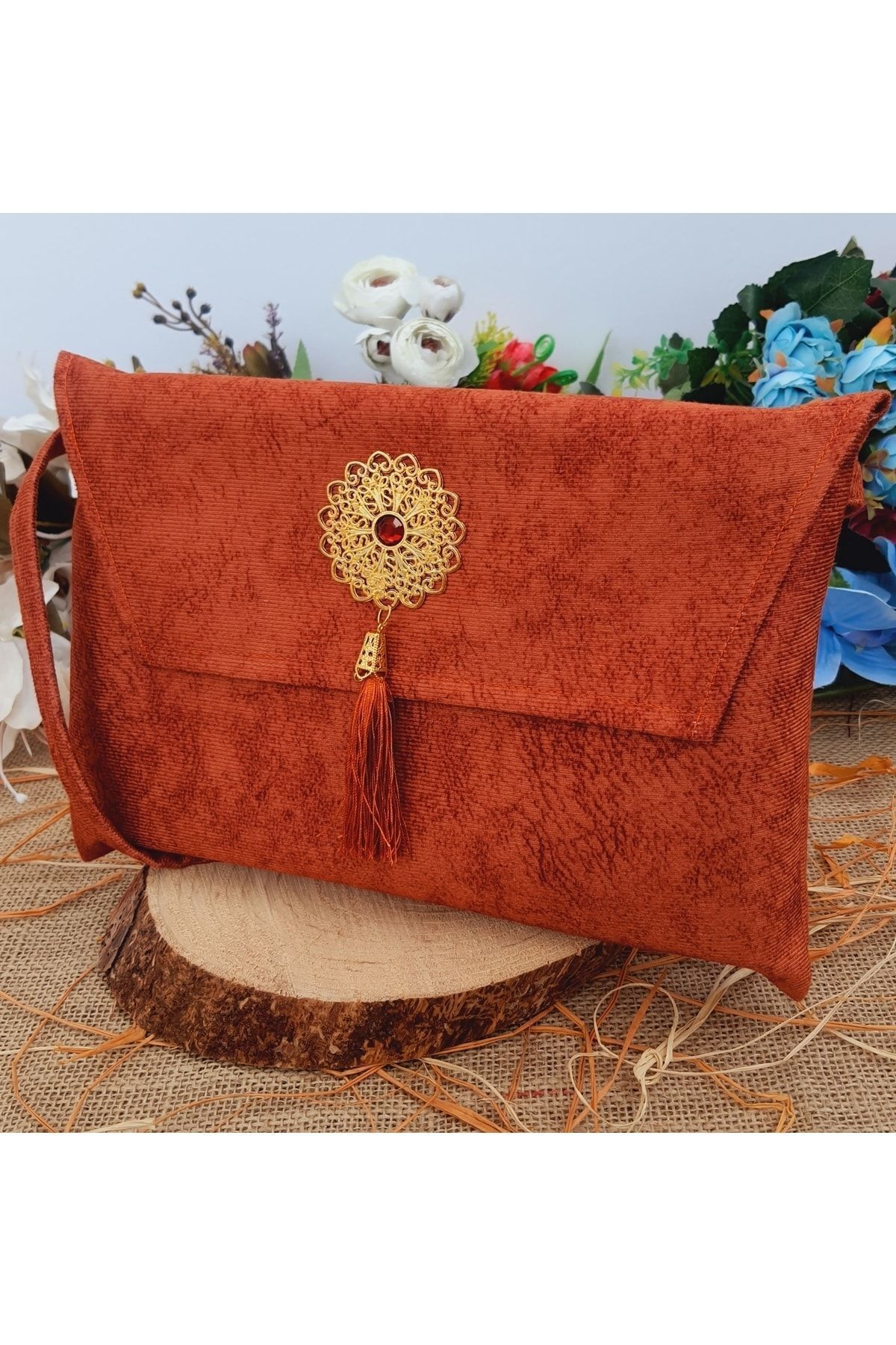 Genel Markalar Kuran Kılıfı Çantası Kabı Cami Boy 25*34 Cm Turuncu Renk Kuranı Kerim Kılıfı