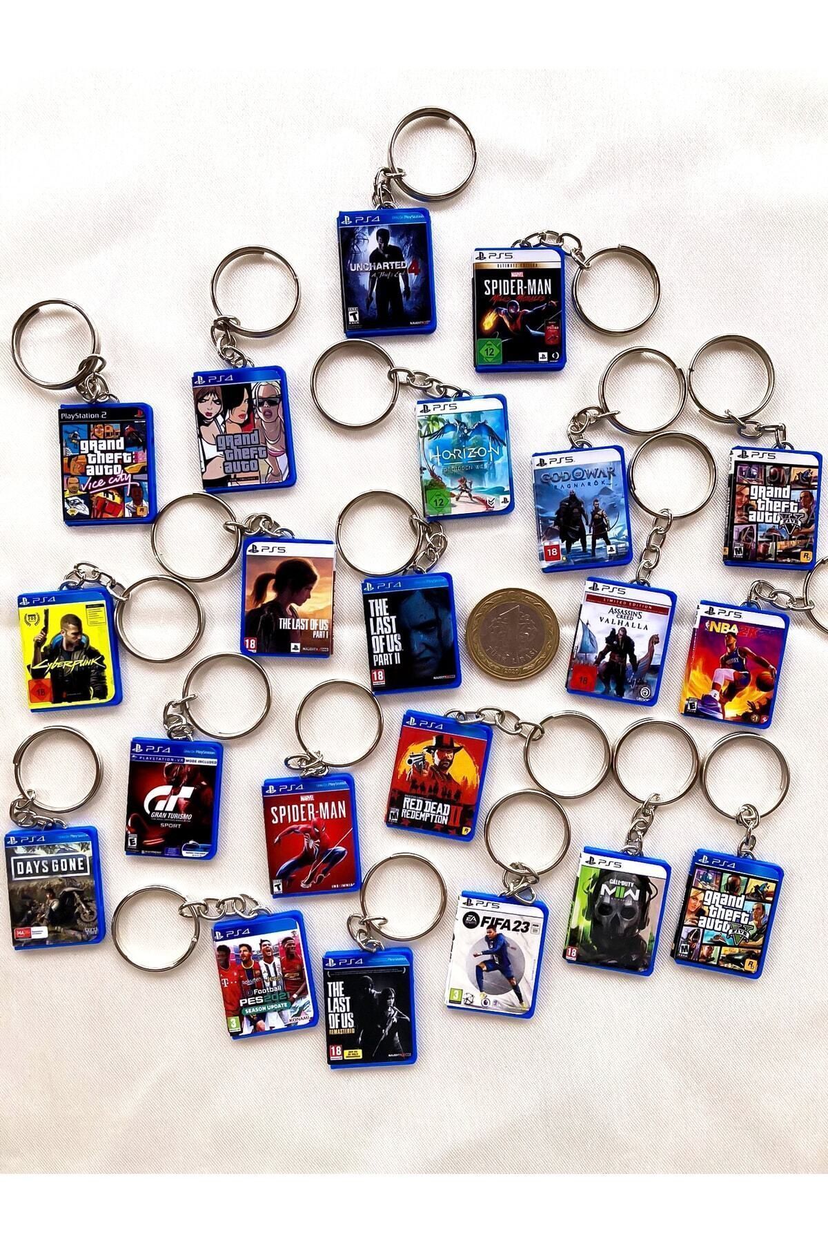 Cosmic Star-Gta 5 Grand Theft Auto V Miniature Ps5 Game Box Keychain 4