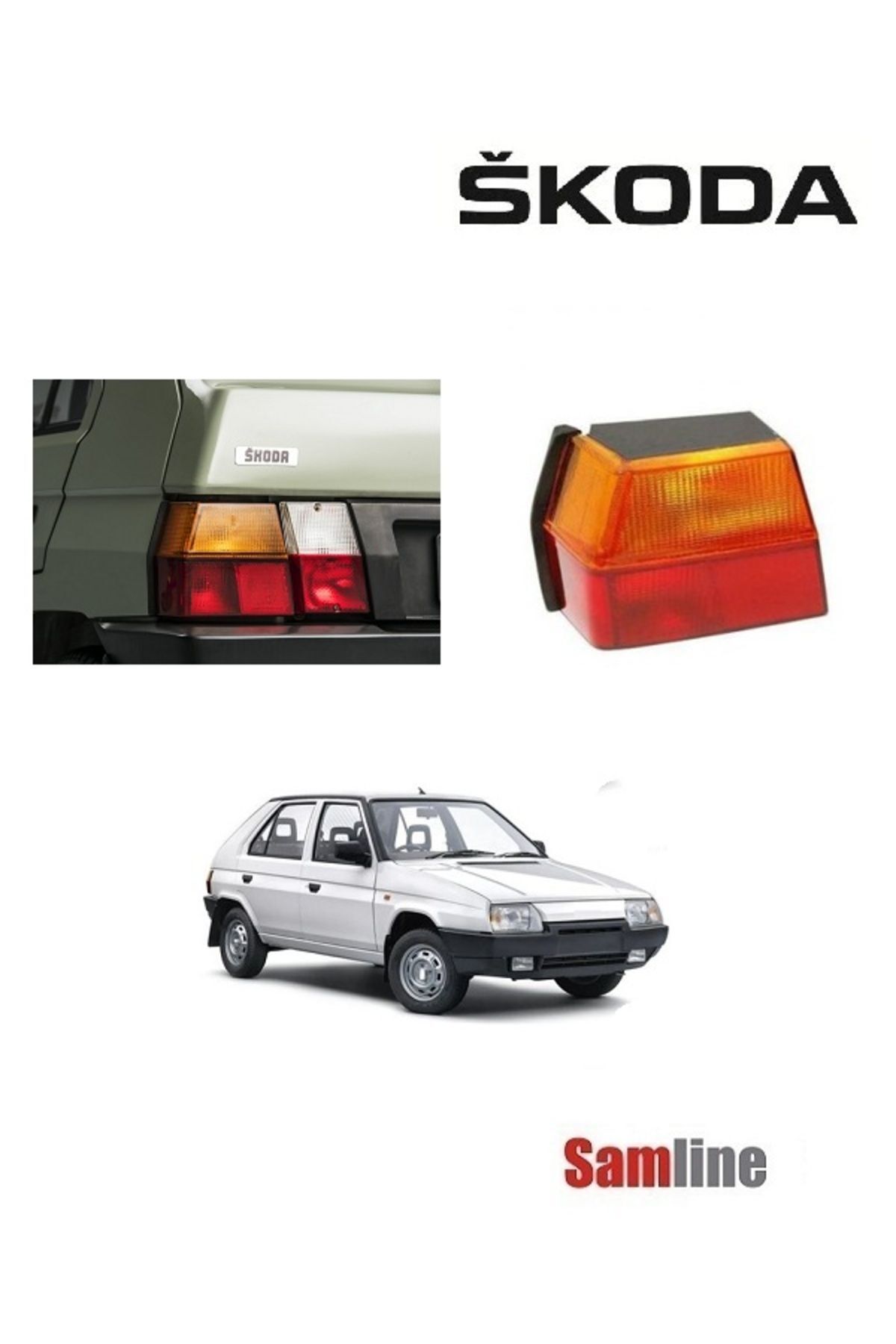 İthal Skoda Favorit Arka Sol Stop Lambası 1989-1994 Uyumlu