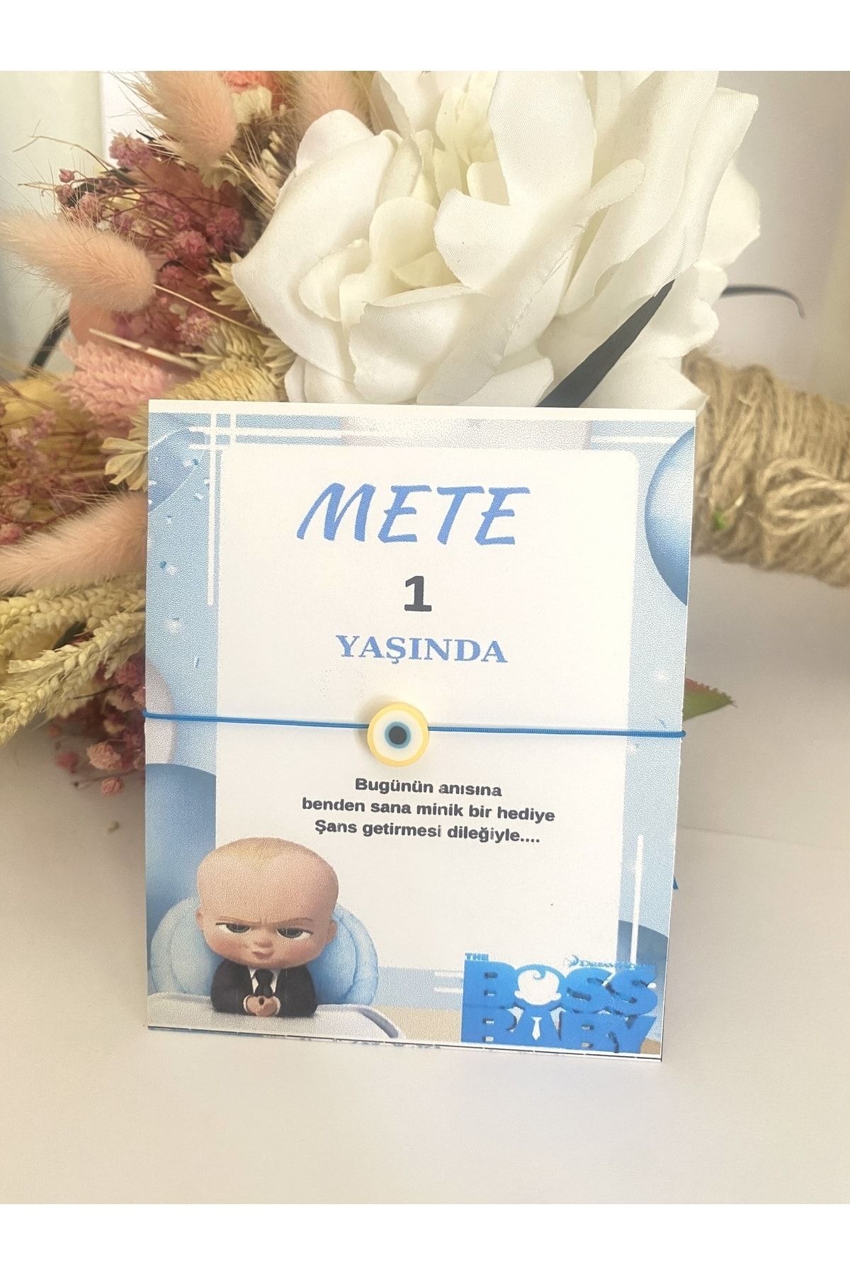 ruzaksesuar Kişiye Özel İsimli Patron Bebek Konsept Şans Bilekliği Doğum günü Hediyeliği 30 Adet fotoğrafı 3 (önizleme)