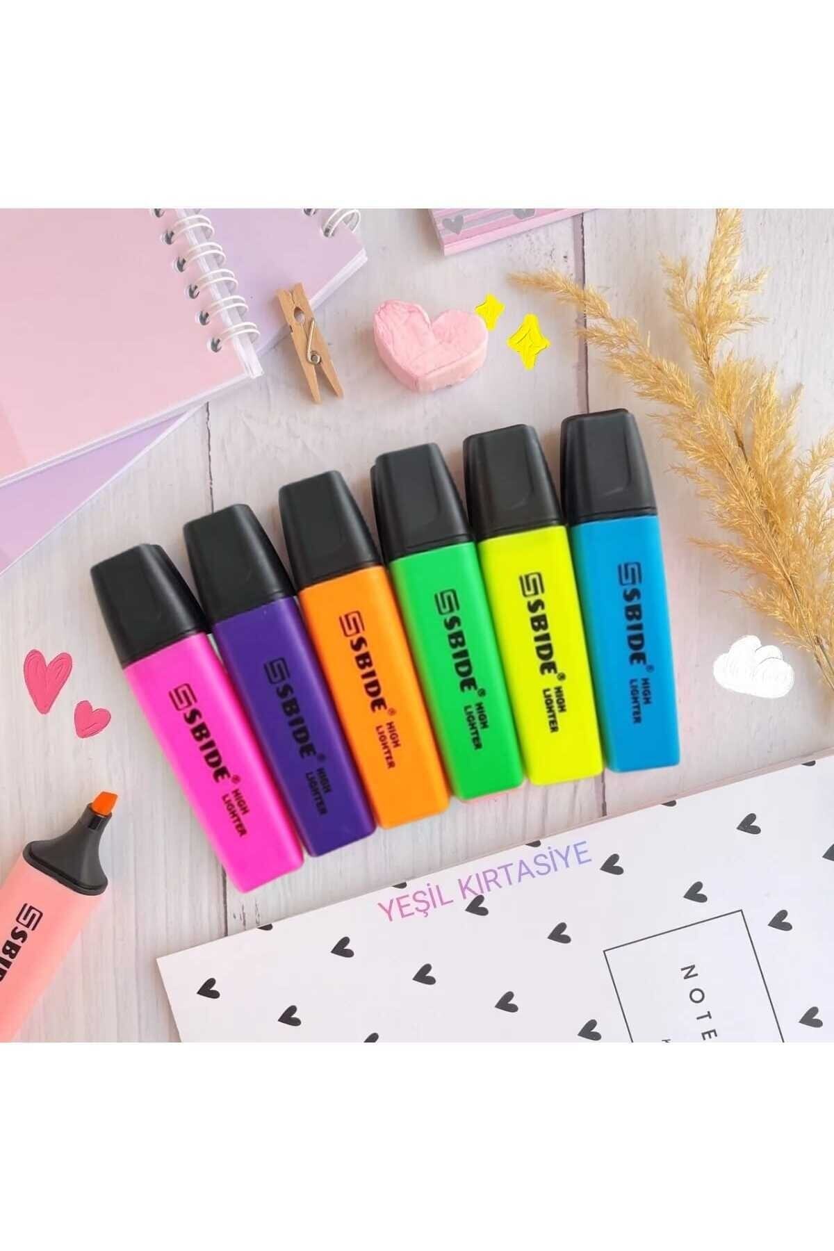 YEŞİLDESİGN SBIDE 6lı Fosforlu Kalem Seti