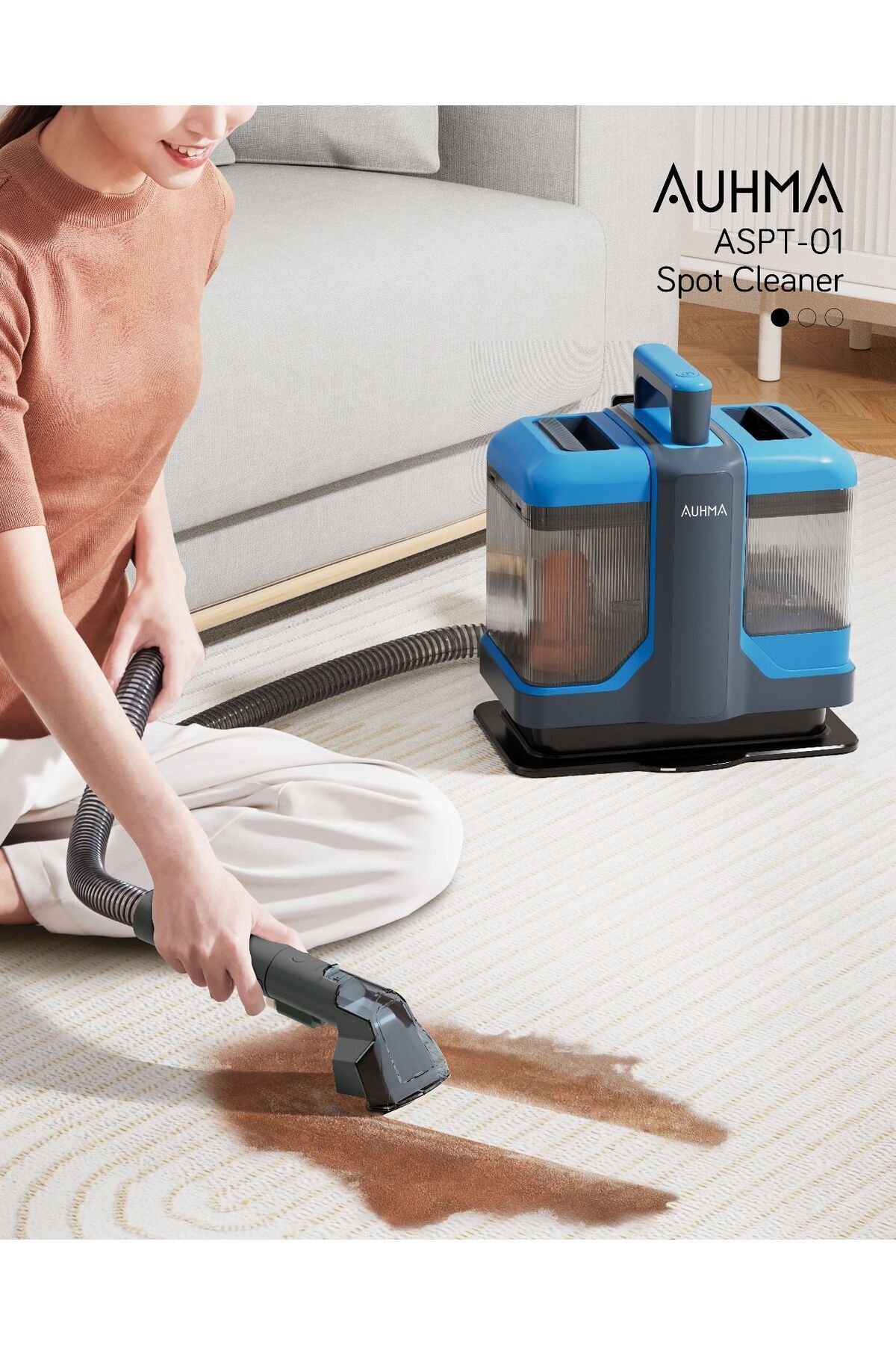 Yeni 450w Halı, Koltuk Leke Çıkarıcı Ve Araç Içi Leke Temizleme Makinesi Lacivert