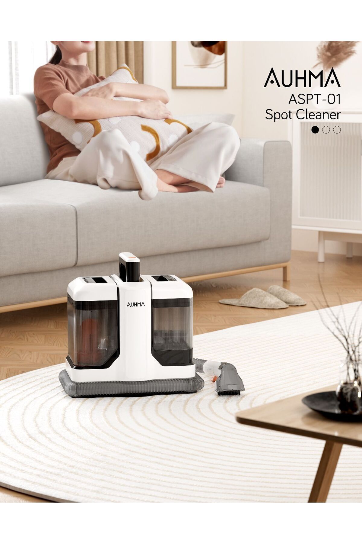 Yeni 450w Halı, Koltuk Leke Çıkarıcı Ve Araç Içi Leke Temizleme Makinesi BEYAZ