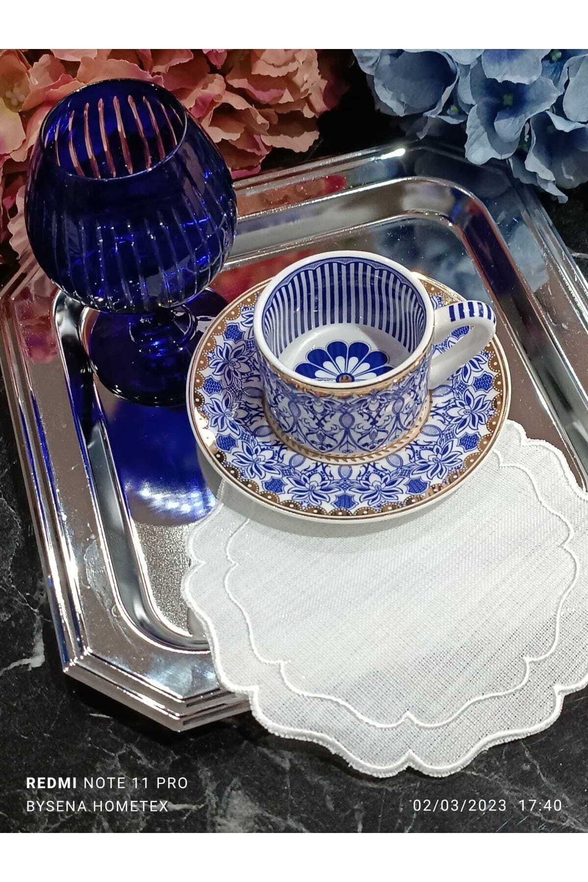 Mirabella Kokteyl Ve Kahve Yanı Sunum Peçetesi 6 Adet Ekru Rengi