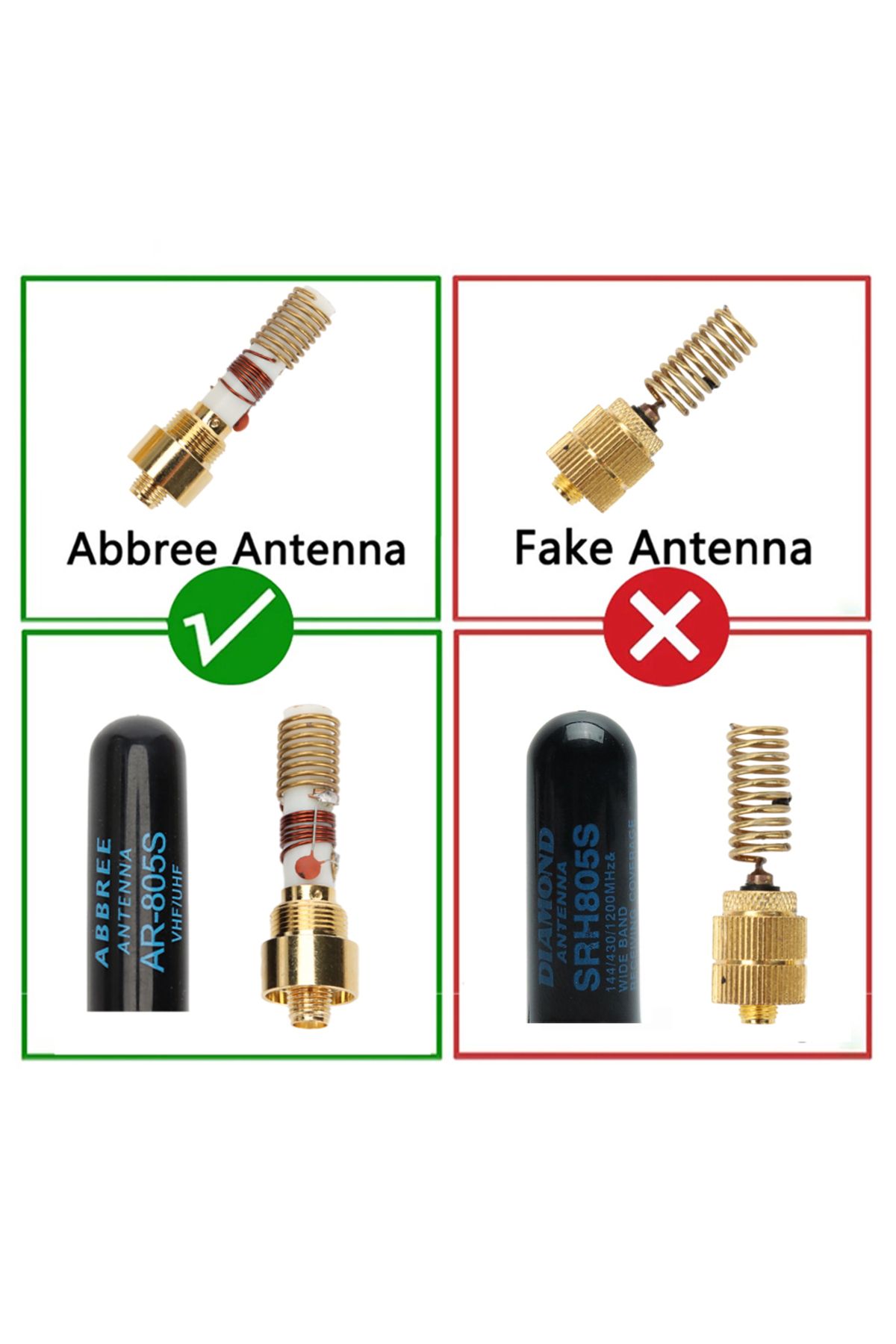 Choice-ABBREE Mini Walkie Talkie Antenna AR-805S SMA- Female Dual Band High Gain Antenna For Baofeng BF-... 4