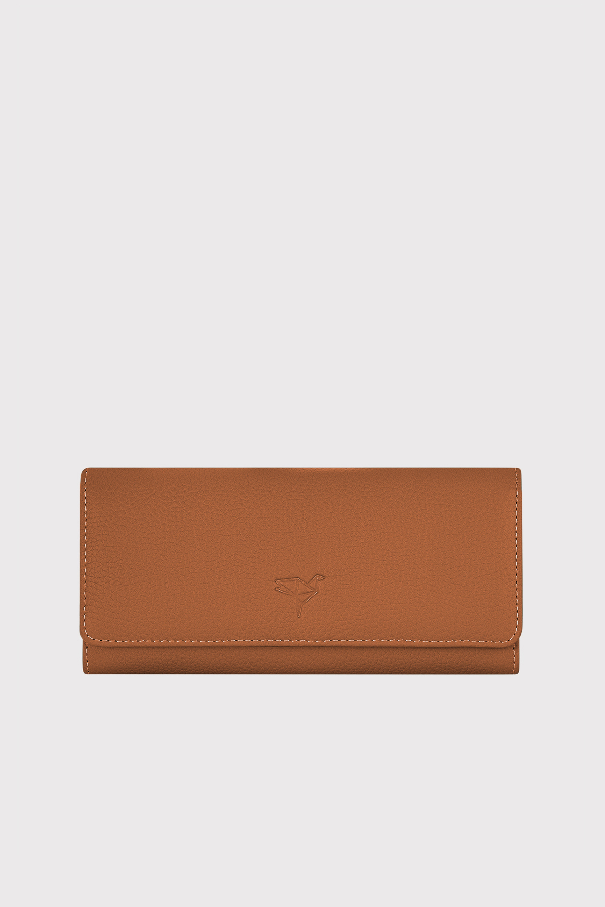 Angel Genuine Leather Women's Tan Wallet with Cell Phone Compartment