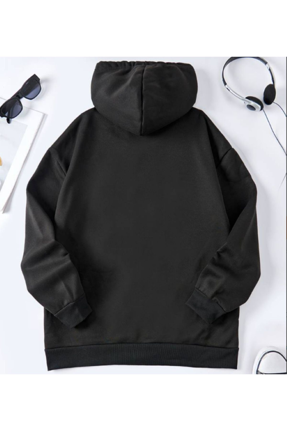 DuMia Siyah Kalp eklinde Orumcek A Desenli Fermuarl Kapu onlu Cep Detayl Uzun Kollu Kal n sweatshirt Fiyat Yorumlar Trendyol
