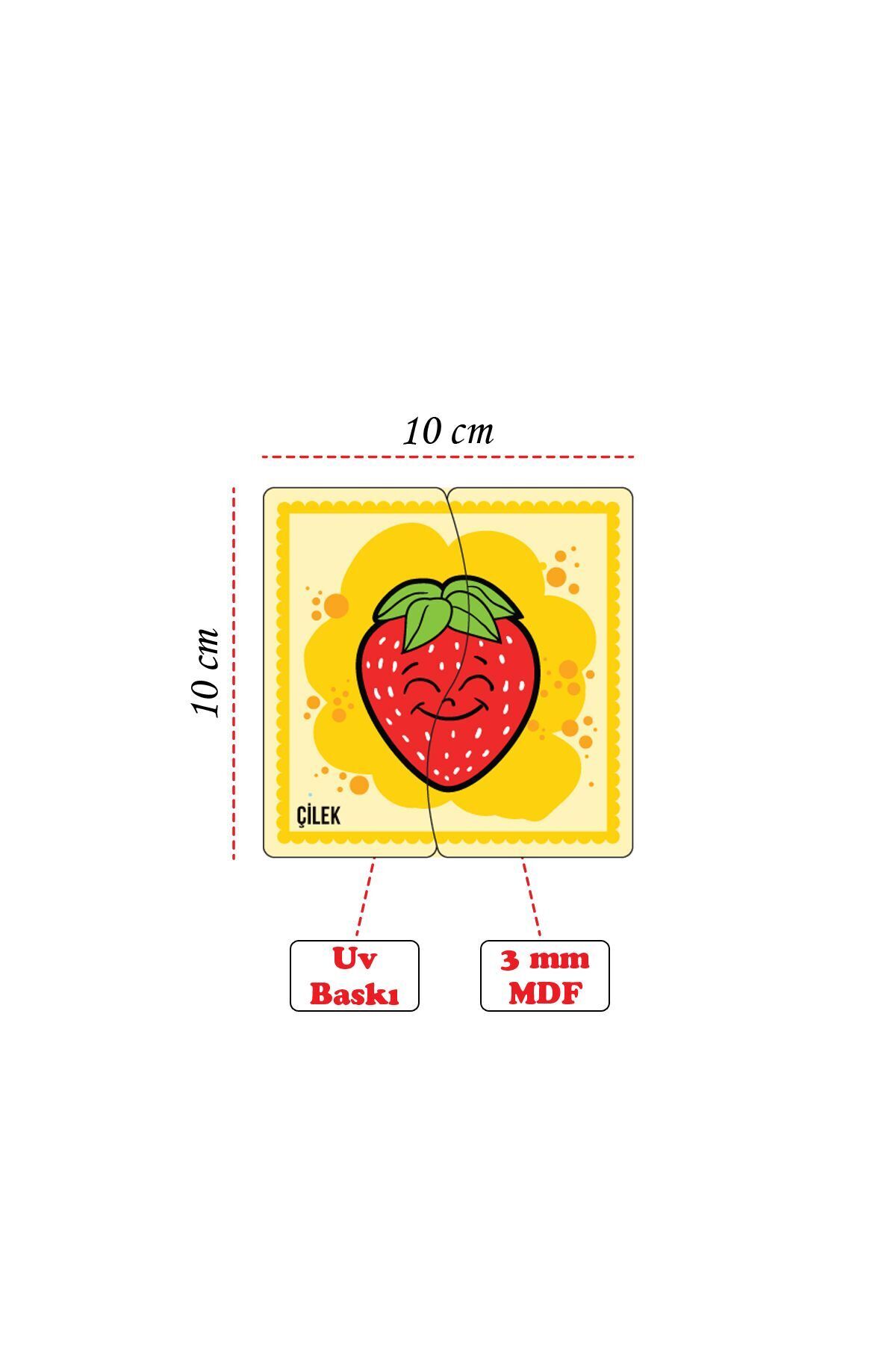 Leelii Tasarım Sevimli Meyveler Çocuklar İçin Eğitici Ve Öğretici 2 Parçalı 3mm Ahşap Eşleştirme Kartları fotoğrafı 4 (önizleme)