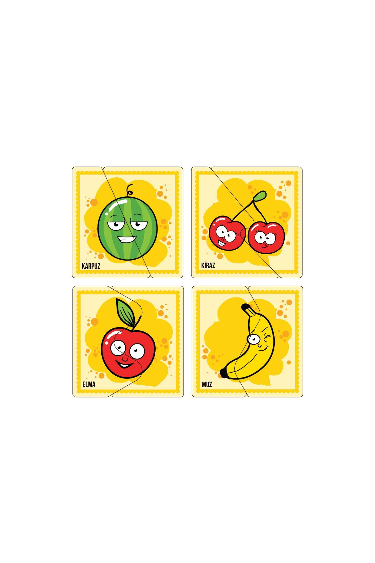 Leelii Tasarım Sevimli Meyveler Çocuklar İçin Eğitici Ve Öğretici 2 Parçalı 3mm Ahşap Eşleştirme Kartları fotoğrafı 2 (önizleme)