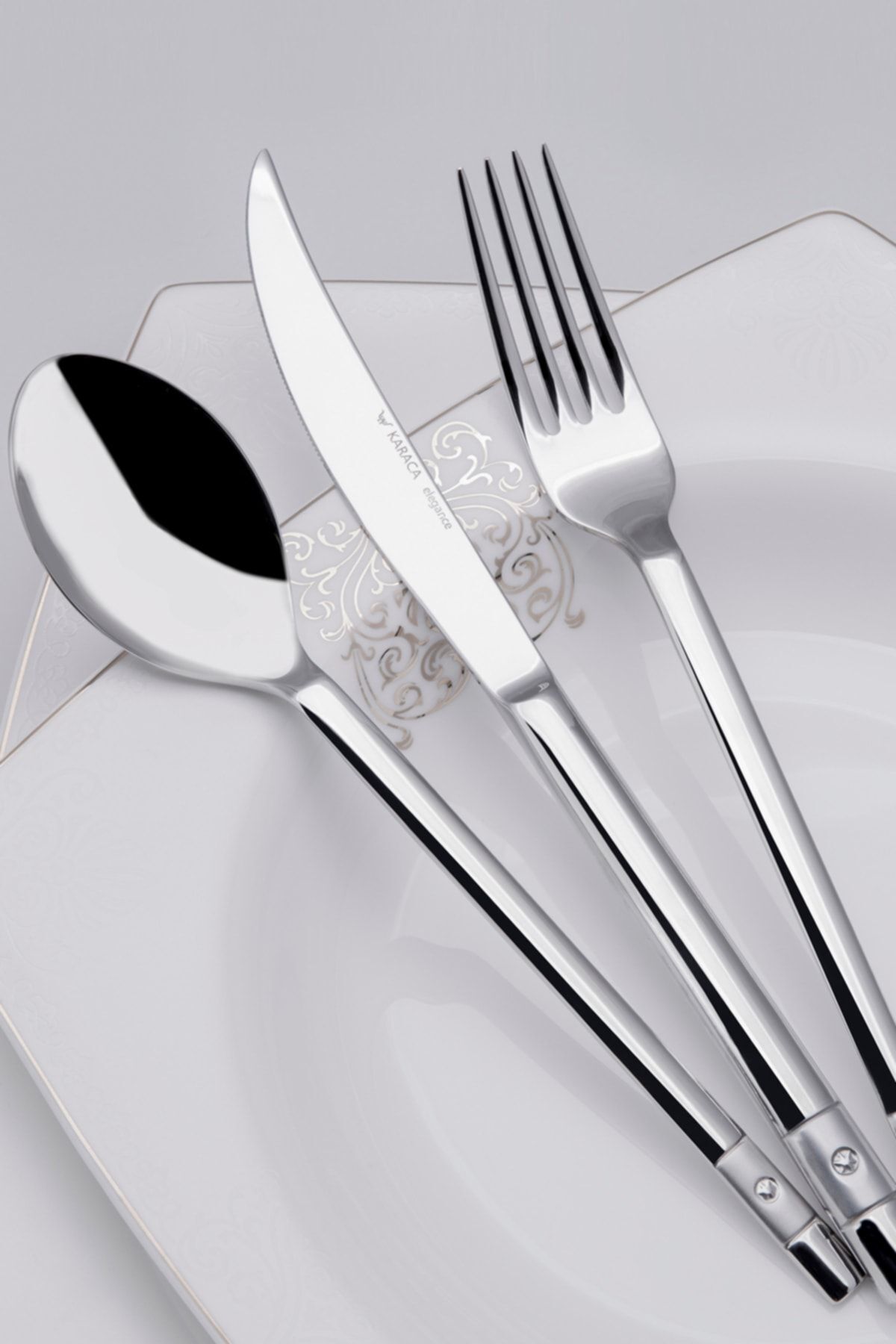 Karaca-84 Pieces Elegance Sand New Diamond Cutlery Set for 12 Persons 1
