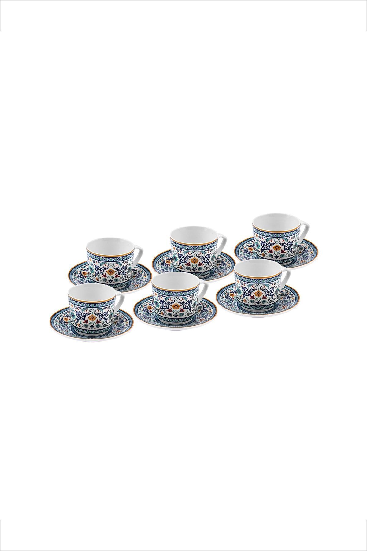 Karaca-Beylerbeyi Kaffeetassen-Set für 6 Personen, 80 ml 6