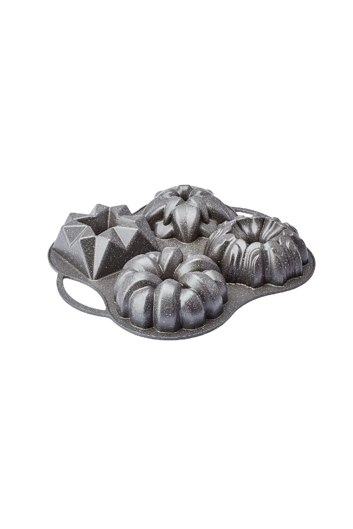 Karaca-Cake Pro 4-teilige Anthrazit-Kuchenform aus Guss 8