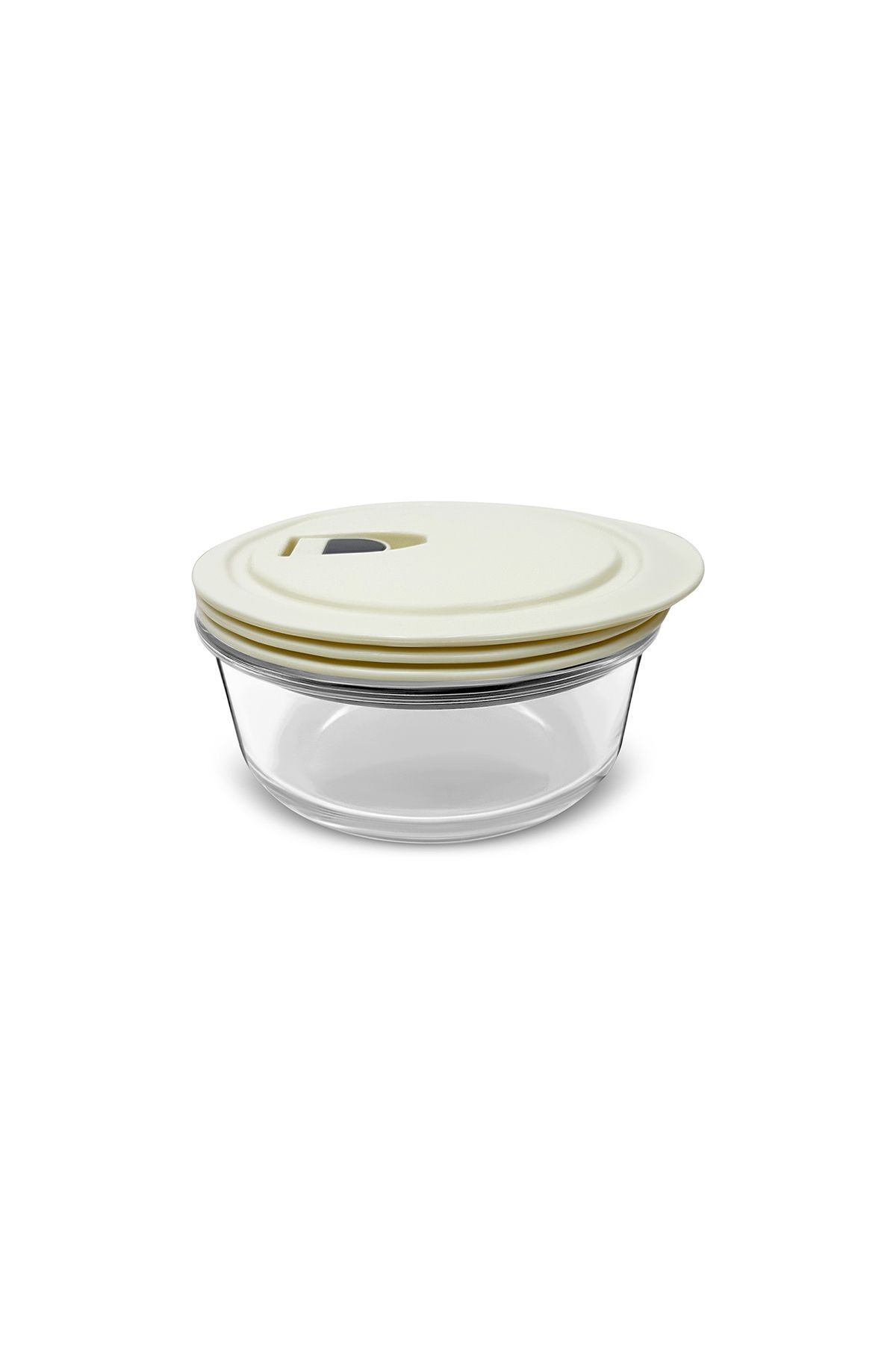 Karaca-Cream Vacuum Glass Storage Container with Lid 0.6 Lt 4