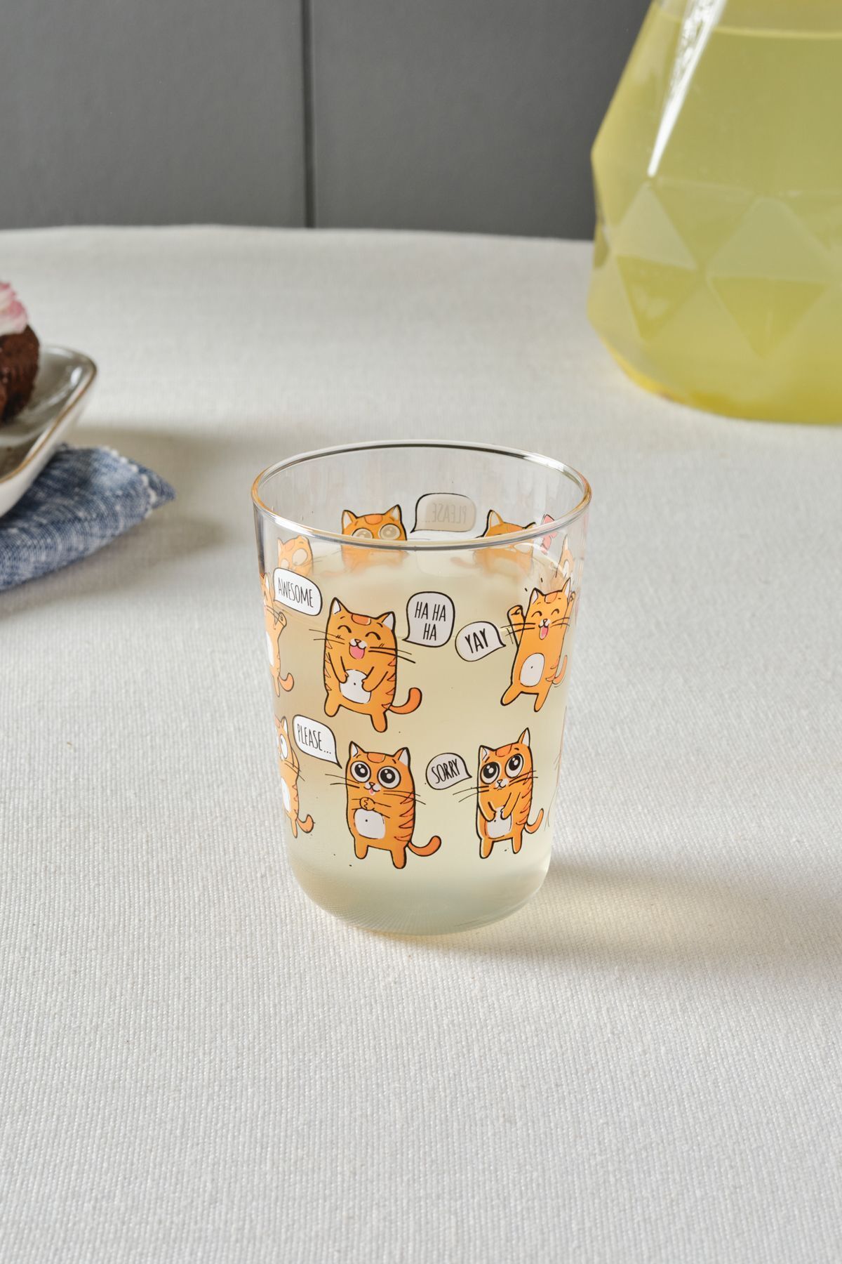 لیوان زرد دخترانه و پسرانه بچگانه CAT KIDS CUP 315 میل Karaca