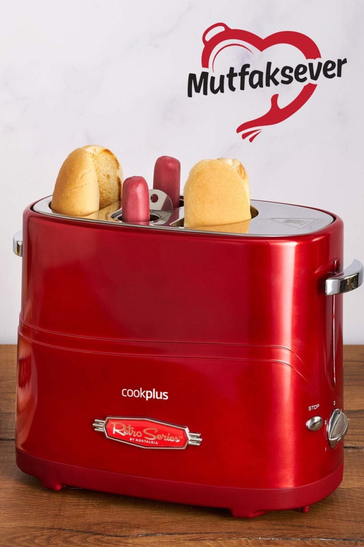 Mutfaksever 2li Sosisli Sandviç (Hot Dog) Yapma Makinesi