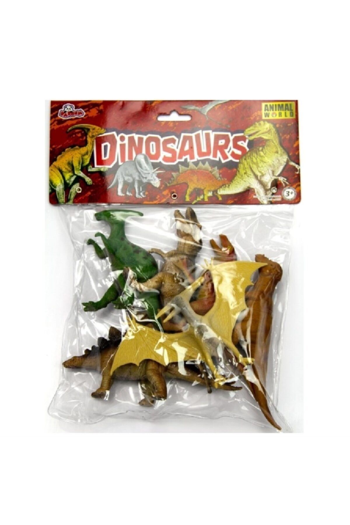 6 Adet 13 cm Oyuncak Dinozor Hayvan Seti - 1