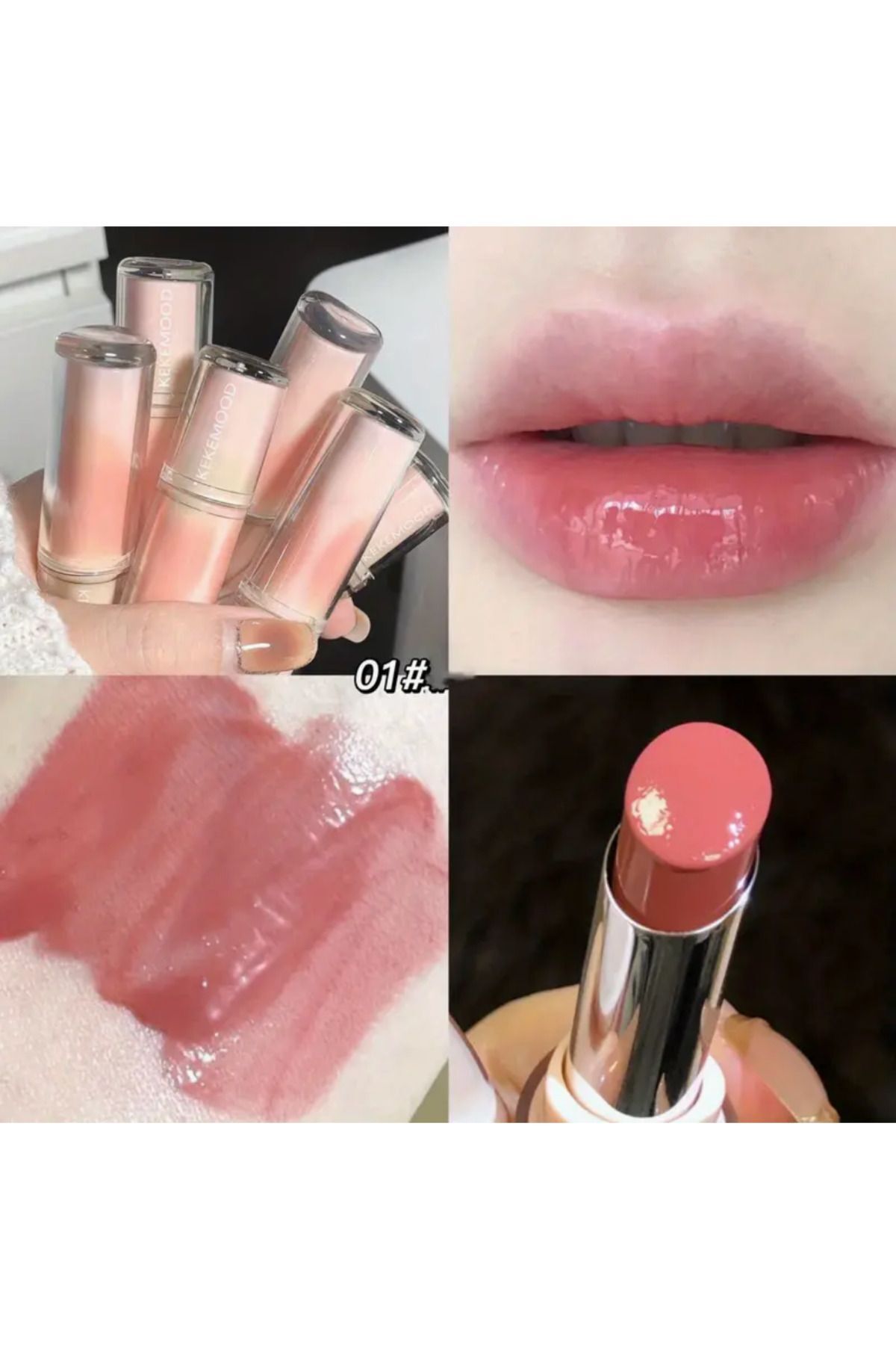 keke mood 1 Pcs Hydrating Creamy Jelly Lipstick - Plump & Lustrous