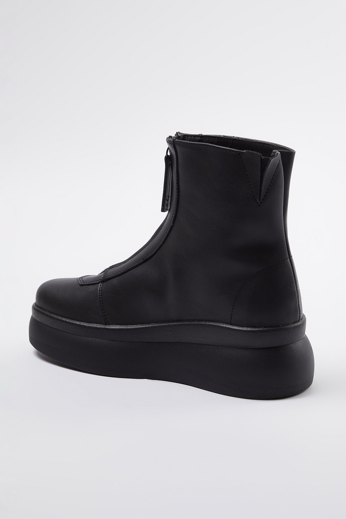 TRENDYOL SHOES-Μαύρες Flatform Γυναικείες Μπότες με φερμουάρ - TAKAW25BO00017 5